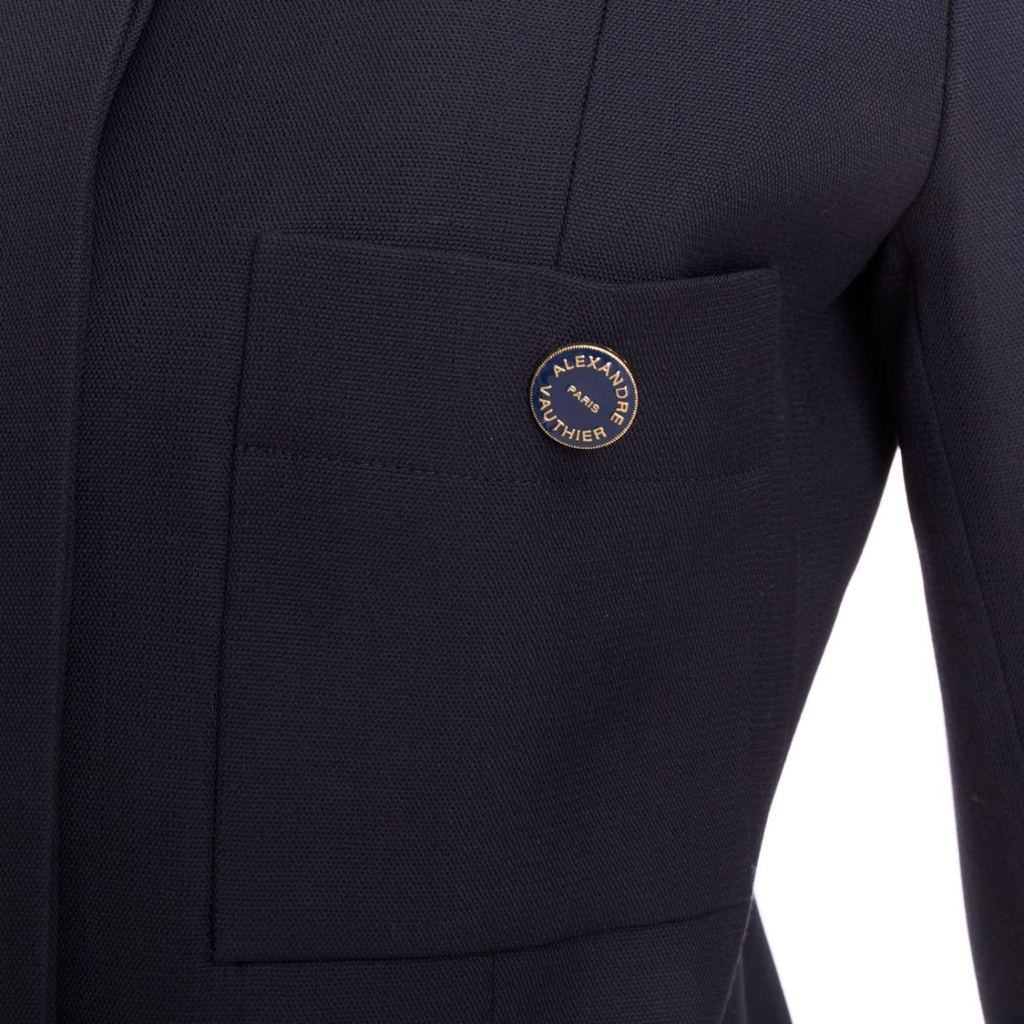 Alexandre Vauthier ALEXANDRE VAUTHIER COUTURE AW2023 Runway navy cropped military collar officer jacket Size S / US 4 / IT 40 - 8 Thumbnail
