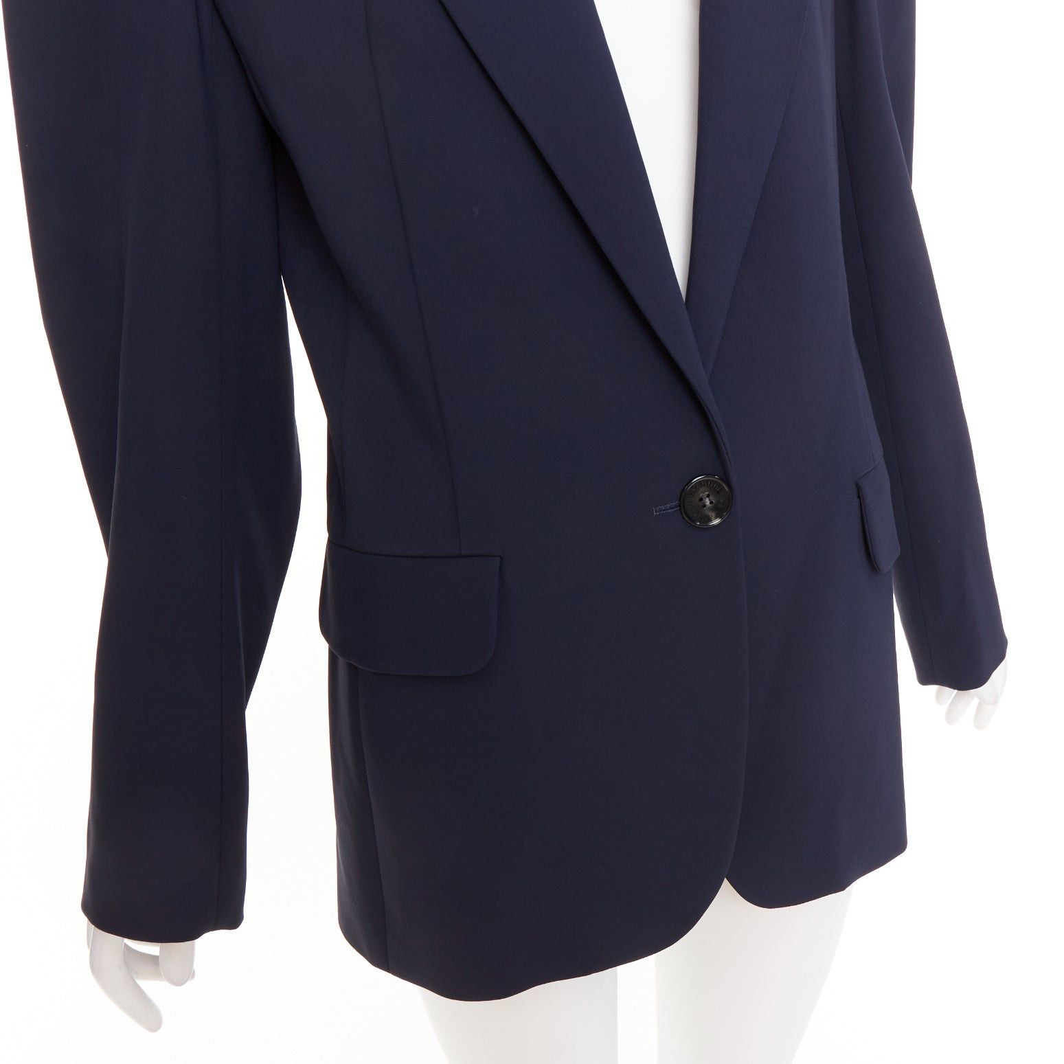 Alexandre Vauthier ALEXANDRE VAUTHIER navy blue smooth wool structured oversized boxy single breasted blazer jacket Size M / US 6-8 / IT 42-44 - 2 Thumbnail