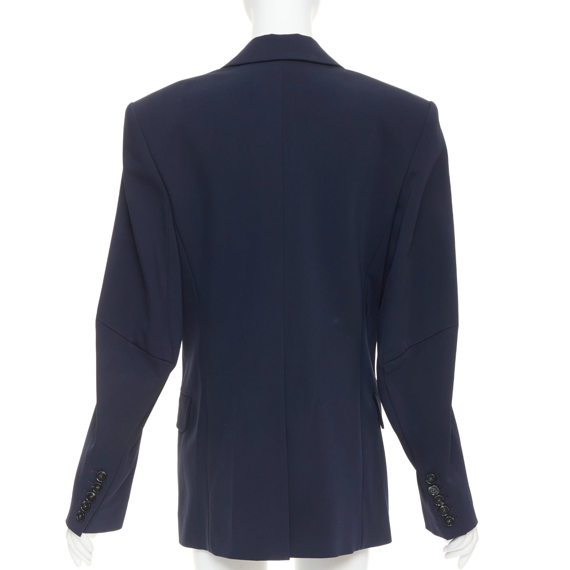 Alexandre Vauthier ALEXANDRE VAUTHIER navy blue smooth wool structured oversized boxy single breasted blazer jacket Size M / US 6-8 / IT 42-44 - 6 Thumbnail