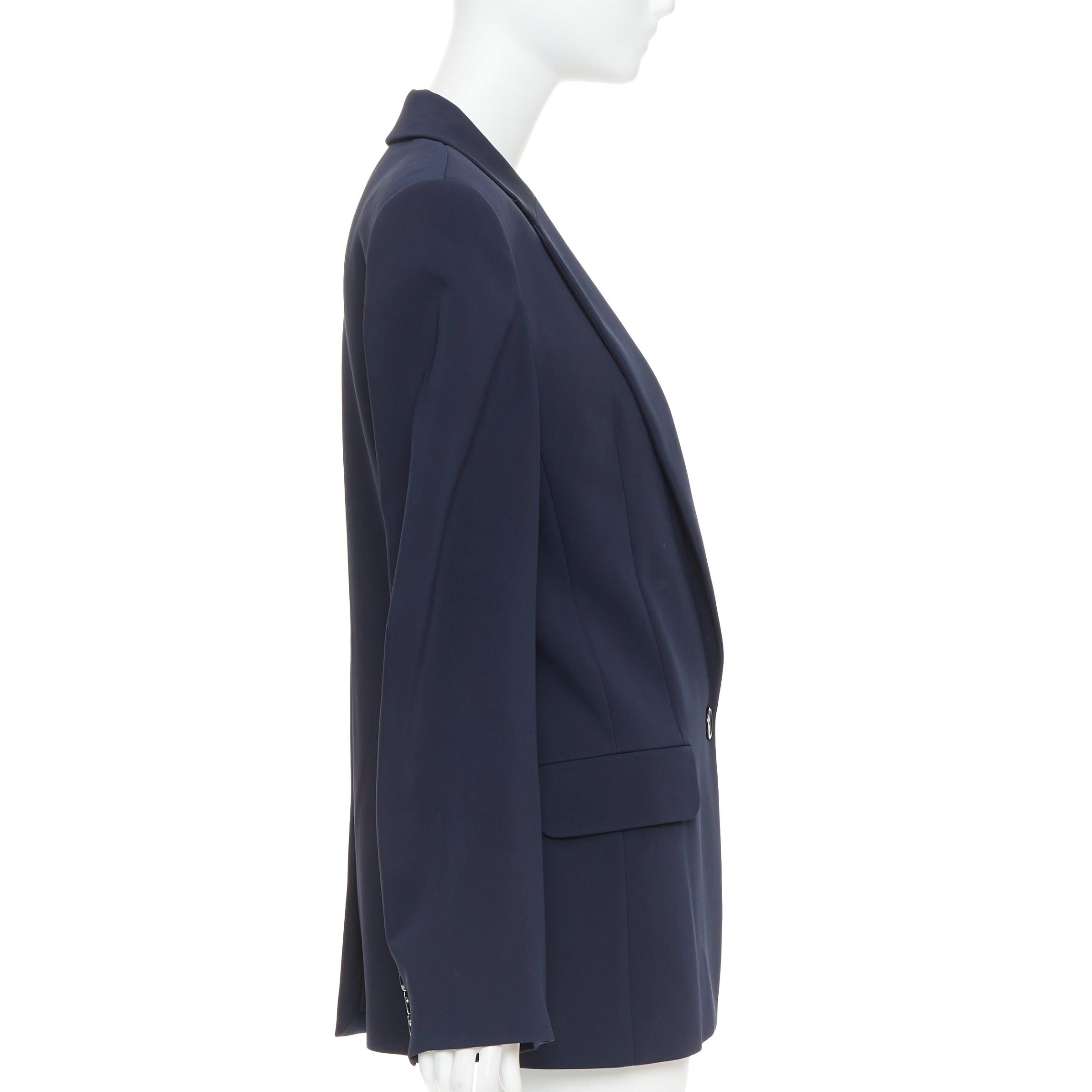 Alexandre Vauthier ALEXANDRE VAUTHIER navy blue smooth wool structured oversized boxy single breasted blazer jacket Size M / US 6-8 / IT 42-44 - 5 Thumbnail