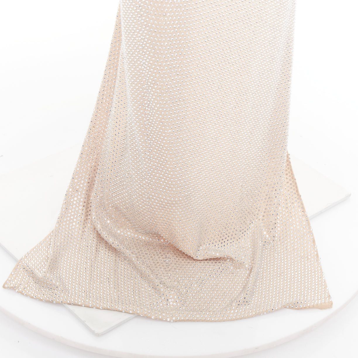 Alexandre Vauthier ALEXANDRE VAUTHIER 2023 Bridal ivory nude diamond strass crystal cut out draped gown Size S / US 4 / IT 40 - 7 Thumbnail