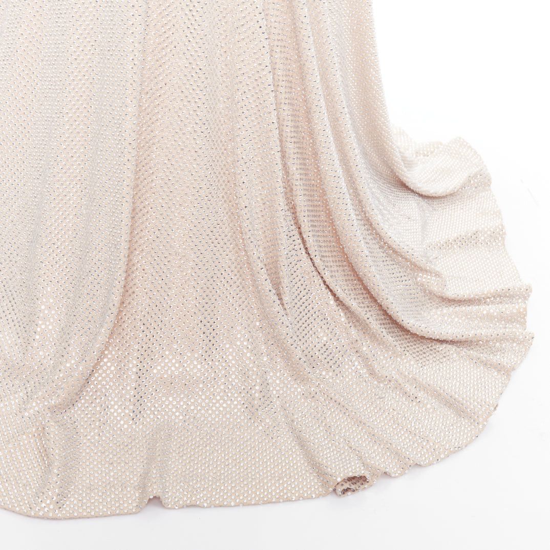 Alexandre Vauthier ALEXANDRE VAUTHIER Bridal ivory nude diamond strass crystal long sleeve gown dress Size S / US 4 / IT 40 - 7 Thumbnail