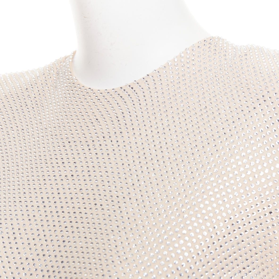 Alexandre Vauthier ALEXANDRE VAUTHIER Bridal ivory nude diamond strass crystal long sleeve gown dress Size S / US 4 / IT 40 - 8 Thumbnail