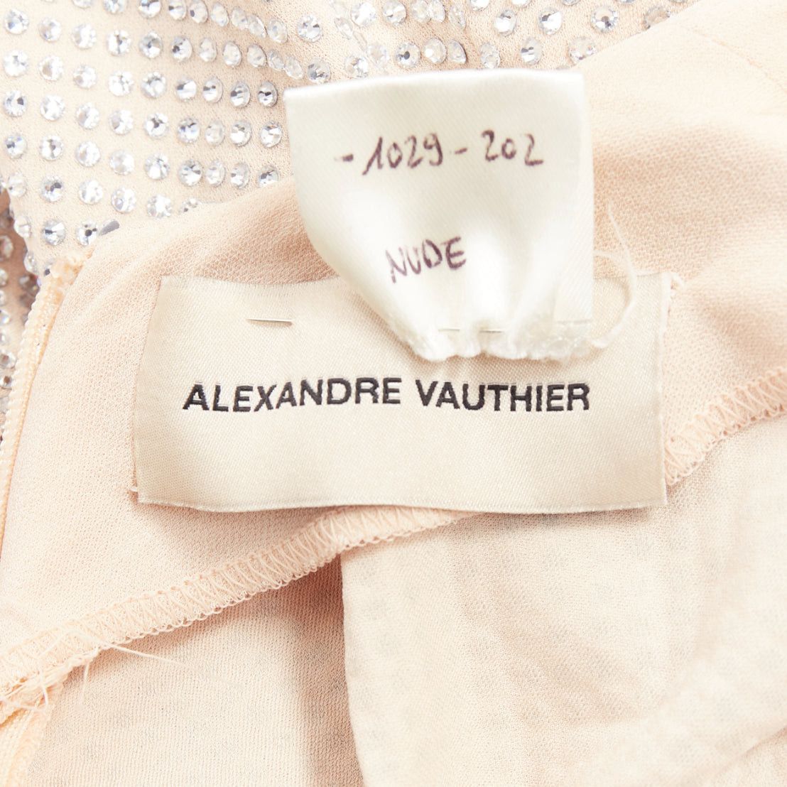 Alexandre Vauthier ALEXANDRE VAUTHIER Bridal ivory nude diamond strass crystal long sleeve gown dress Size S / US 4 / IT 40 - 11 Thumbnail