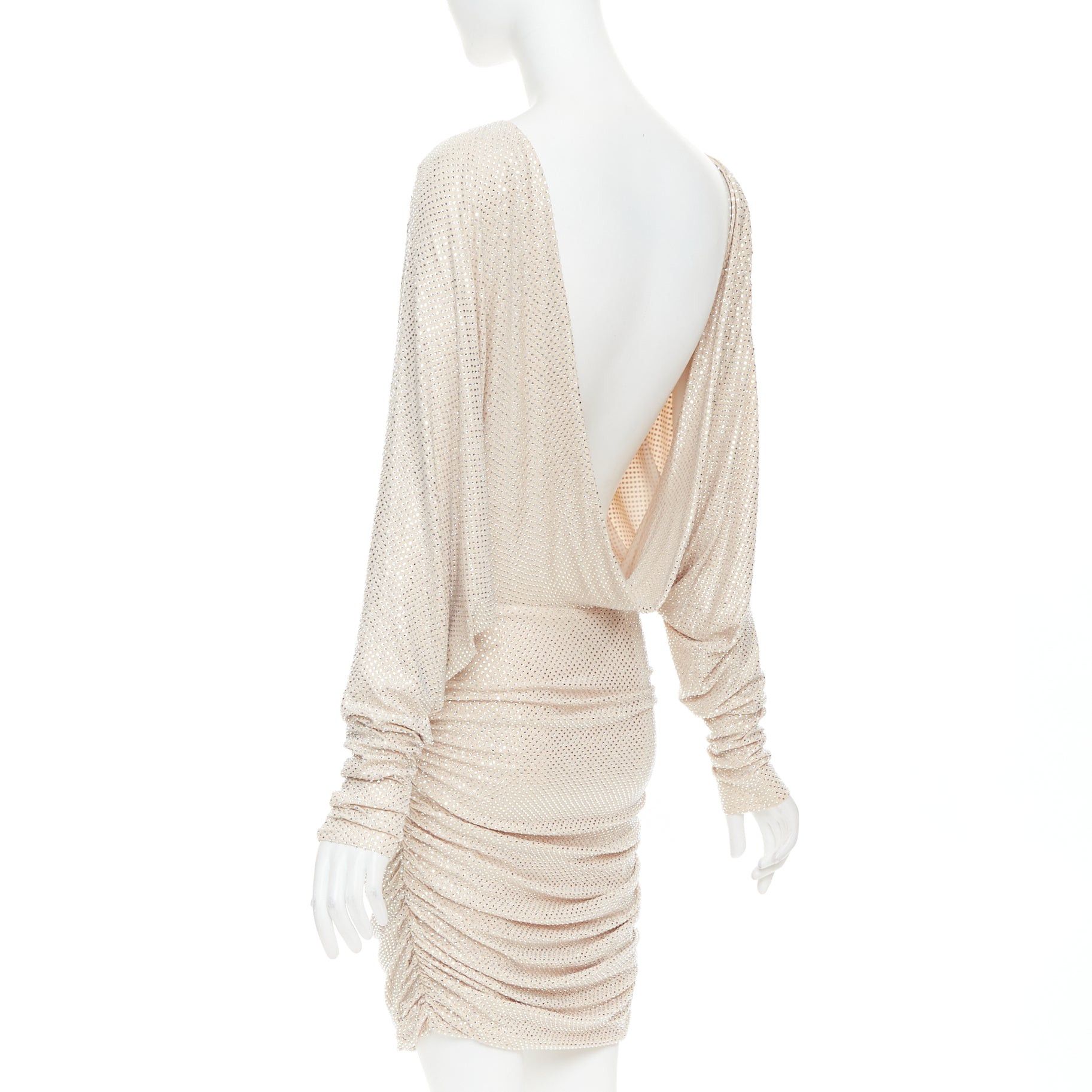 Alexandre Vauthier ALEXANDRE VAUTHIER Bridal ivory nude diamond strass crystal batring cowl back dress Size S / US 4 / IT 40 - 5 Thumbnail