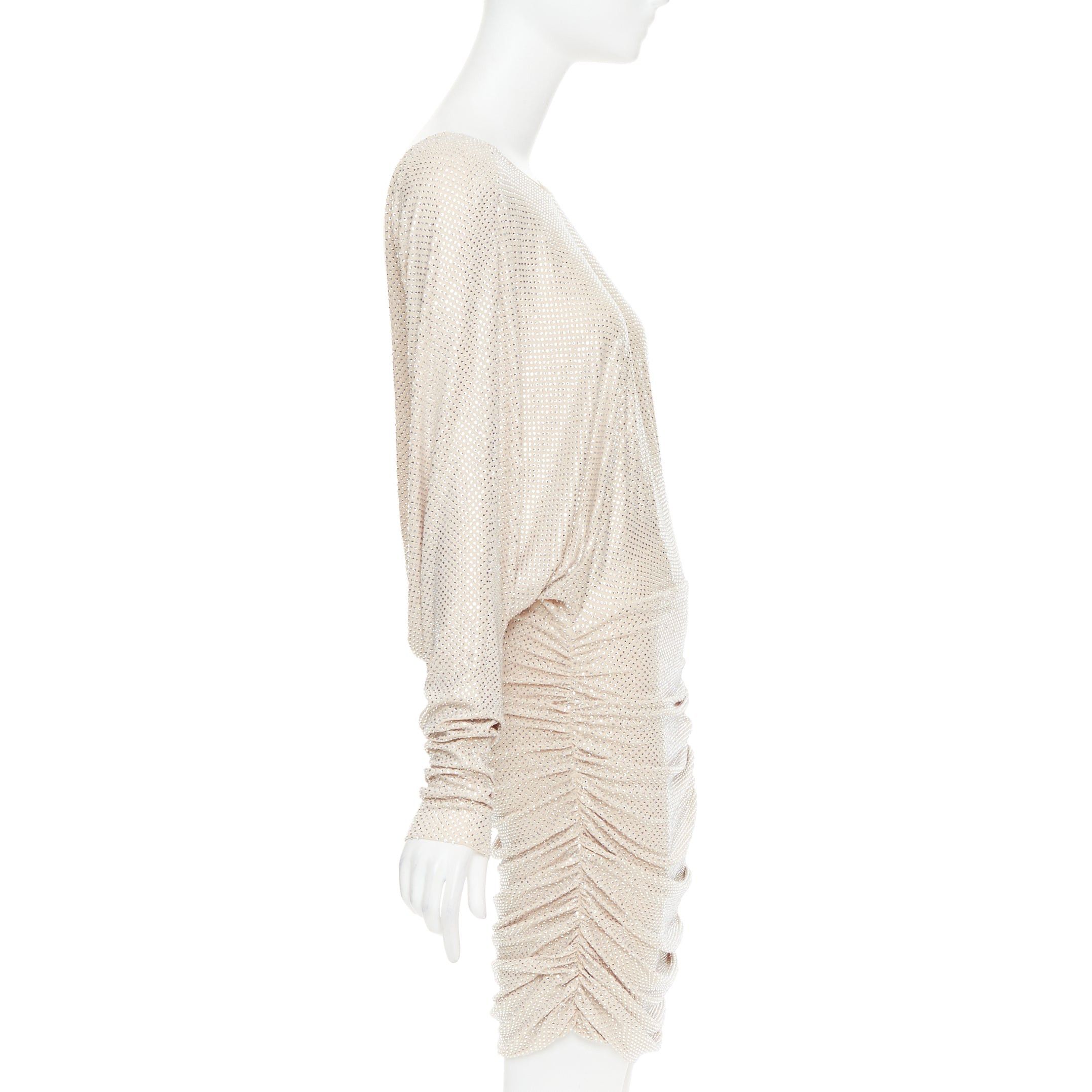 Alexandre Vauthier ALEXANDRE VAUTHIER Bridal ivory nude diamond strass crystal batring cowl back dress Size S / US 4 / IT 40 - 4 Thumbnail