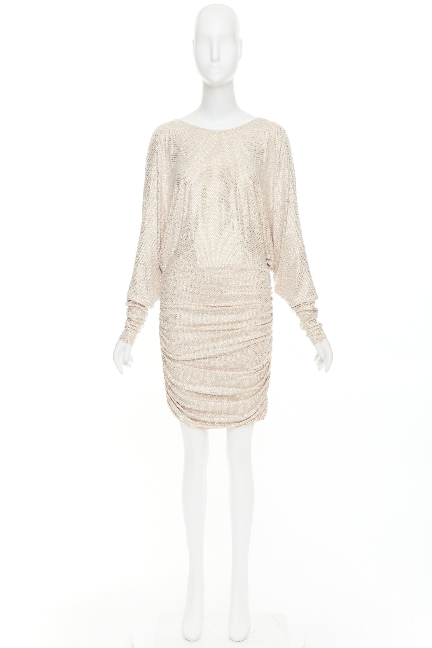 Alexandre Vauthier ALEXANDRE VAUTHIER Bridal ivory nude diamond strass crystal batring cowl back dress Size S / US 4 / IT 40 - 11 Thumbnail