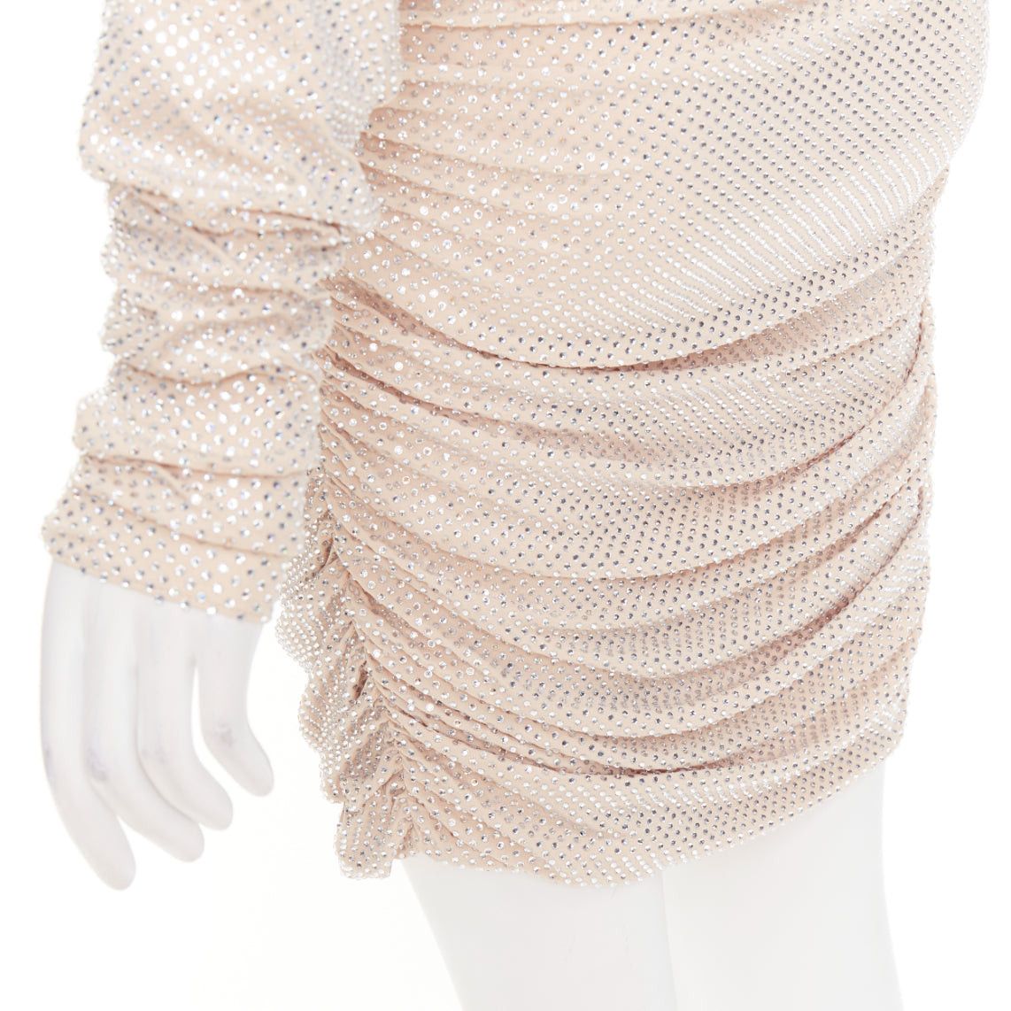 Alexandre Vauthier ALEXANDRE VAUTHIER Bridal ivory nude diamond strass crystal batring cowl back dress Size S / US 4 / IT 40 - 7 Thumbnail