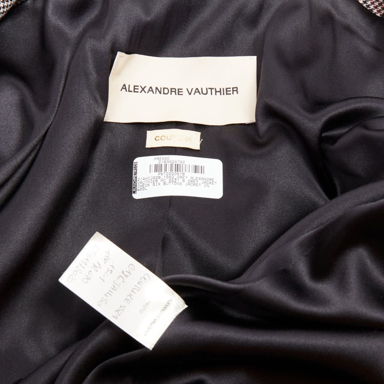 Alexandre Vauthier ALEXANDRE VAUTHIER COUTURE SS2021 Runway grey red glen plaid double breasted blazer Size S / US 4 / IT 40 - 9 Thumbnail