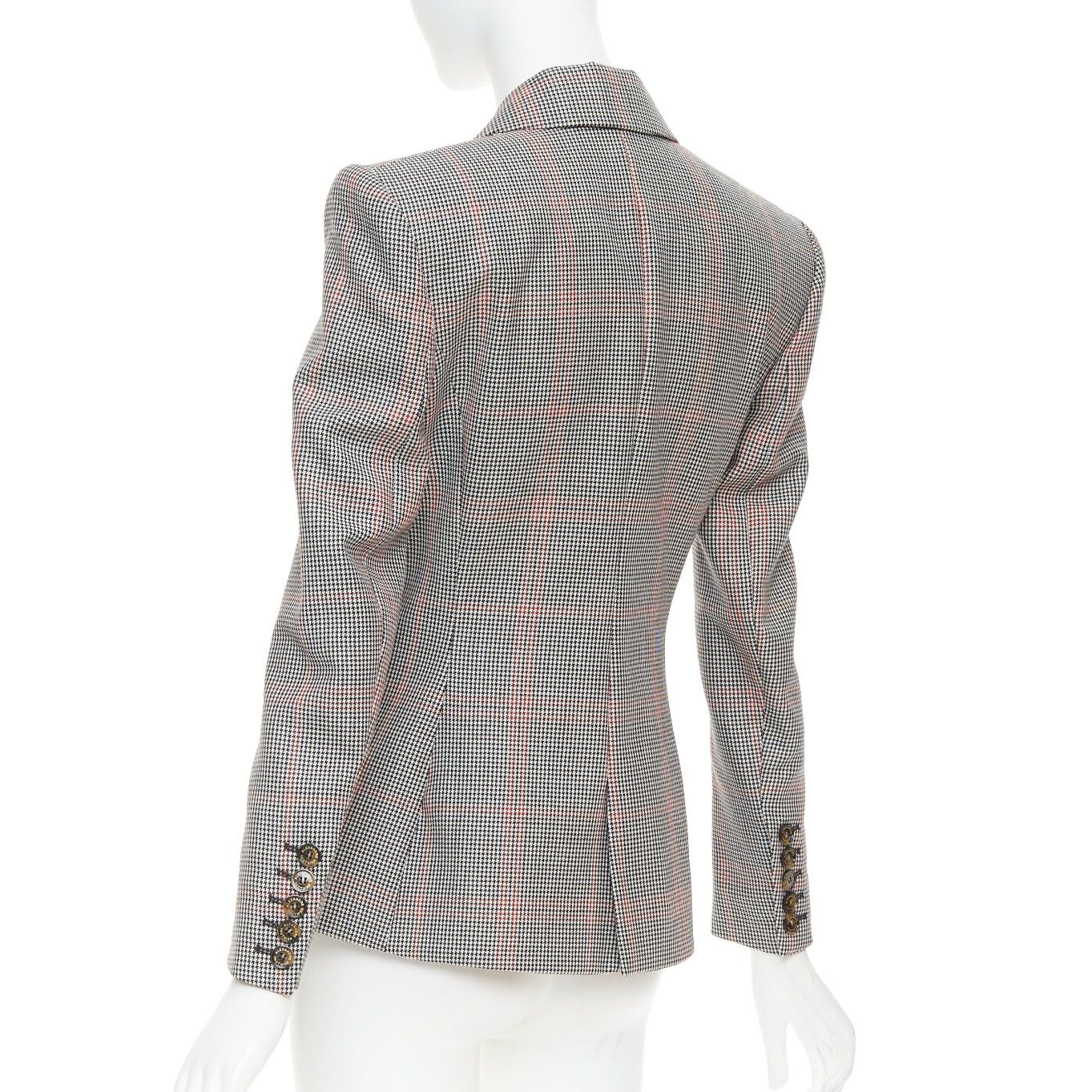 Alexandre Vauthier ALEXANDRE VAUTHIER COUTURE SS2021 Runway grey red glen plaid double breasted blazer Size S / US 4 / IT 40 - 7 Thumbnail