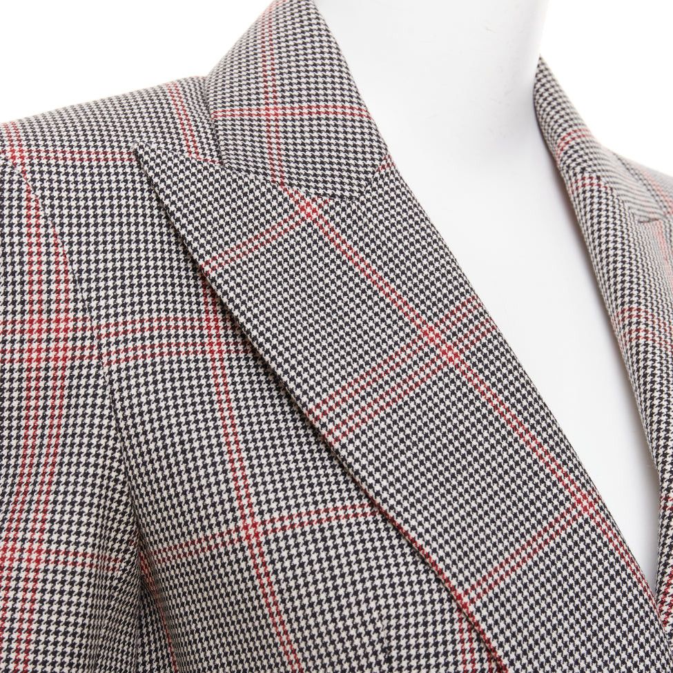Alexandre Vauthier ALEXANDRE VAUTHIER COUTURE SS2021 Runway grey red glen plaid double breasted blazer Size S / US 4 / IT 40 - 8 Thumbnail