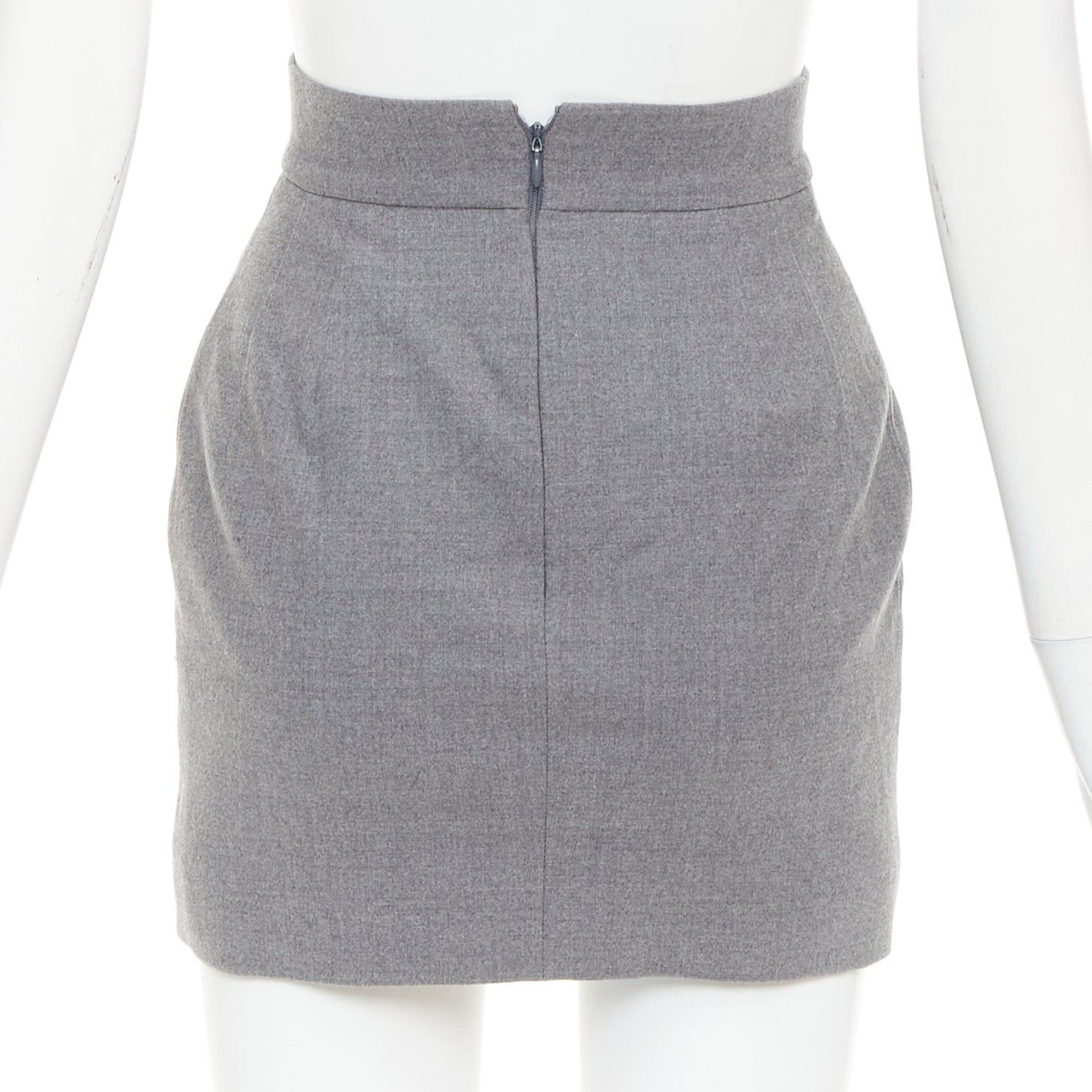 Alexandre Vauthier ALEXANDRE VAUTHIER COUTURE SS2022 Runway grey wasp waist padded hip blazer jacket Size S / US 4 / IT 40 - 12 Thumbnail