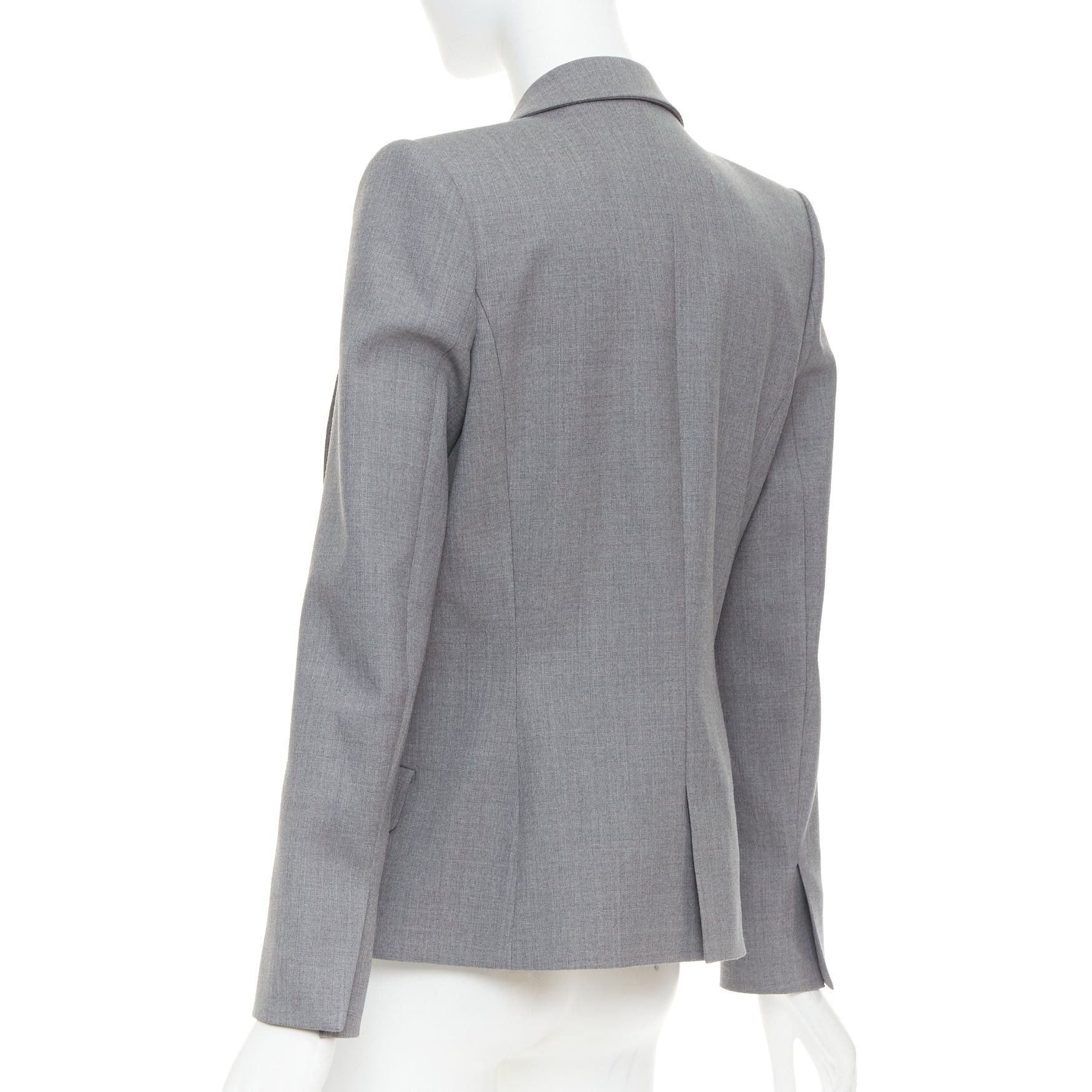 Alexandre Vauthier ALEXANDRE VAUTHIER COUTURE grey wooly peak lapel single breasted blazer jacket Size S / US 4 / IT 40 - 6 Thumbnail