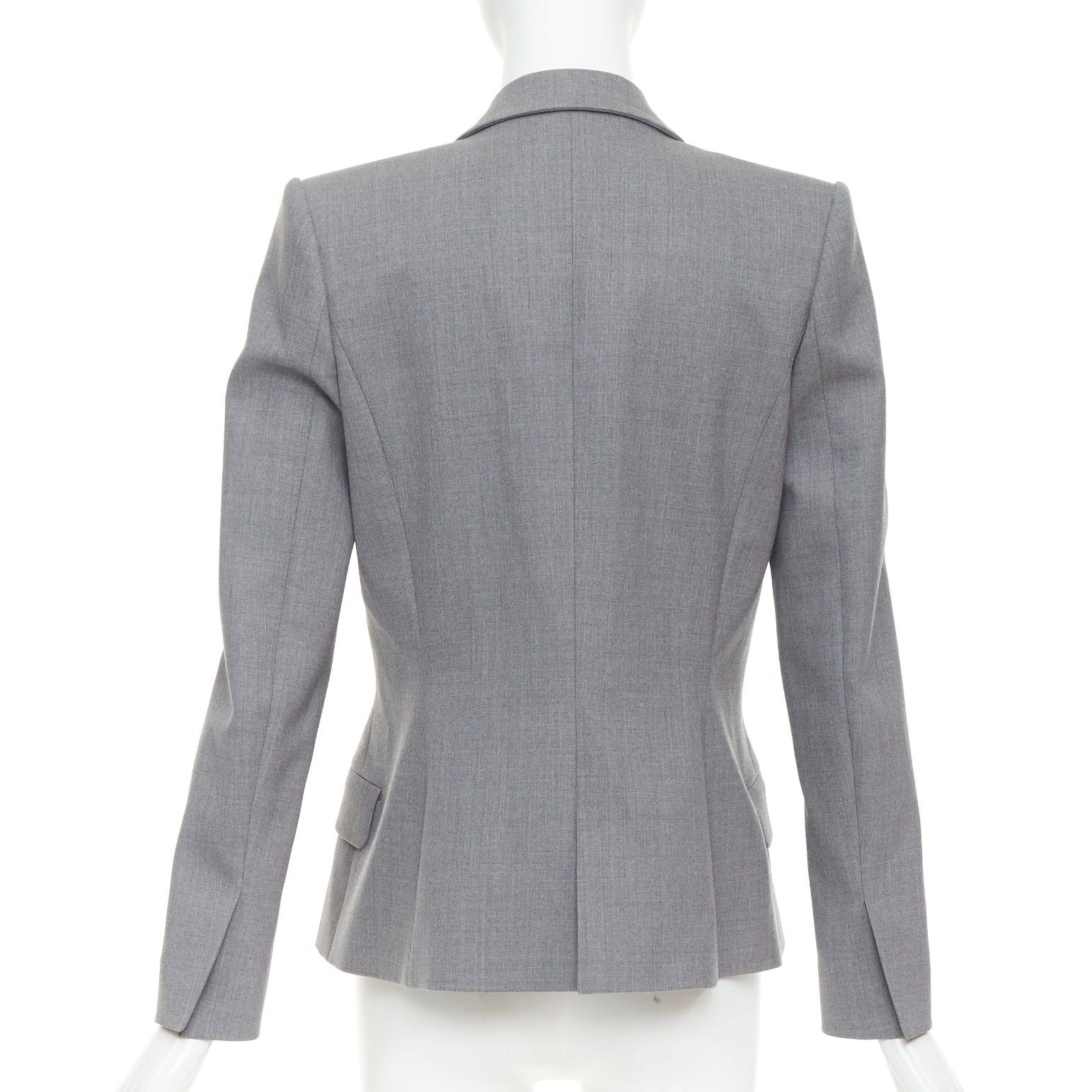 Alexandre Vauthier ALEXANDRE VAUTHIER COUTURE grey wooly peak lapel single breasted blazer jacket Size S / US 4 / IT 40 - 5 Thumbnail