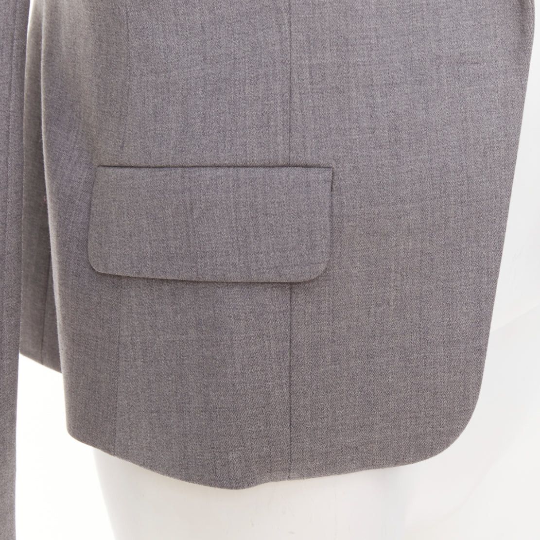 Alexandre Vauthier ALEXANDRE VAUTHIER COUTURE grey wooly peak lapel single breasted blazer jacket Size S / US 4 / IT 40 - 7 Thumbnail