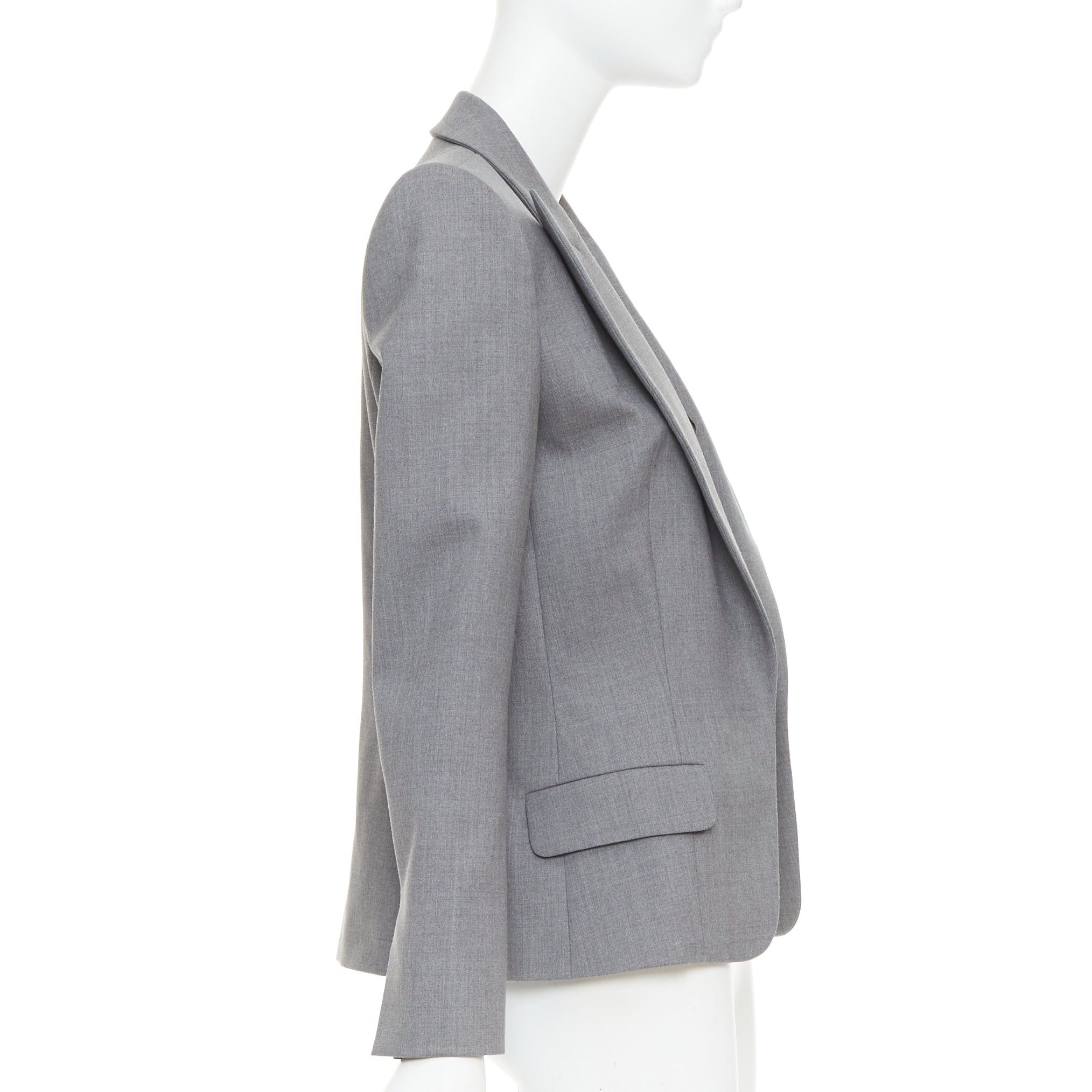 Alexandre Vauthier ALEXANDRE VAUTHIER COUTURE grey wooly peak lapel single breasted blazer jacket Size S / US 4 / IT 40 - 4 Thumbnail