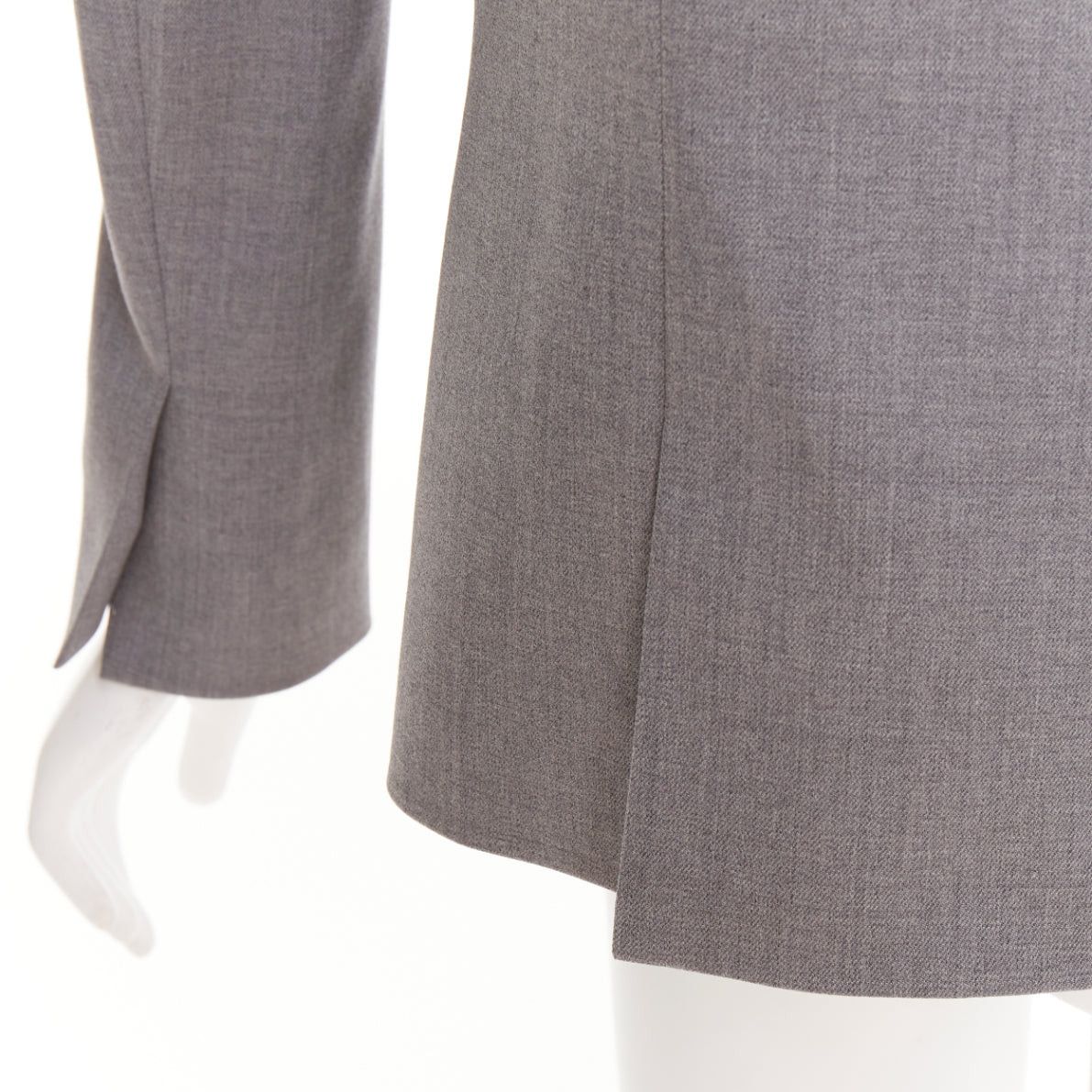 Alexandre Vauthier ALEXANDRE VAUTHIER COUTURE grey wooly peak lapel single breasted blazer jacket Size S / US 4 / IT 40 - 2 Thumbnail