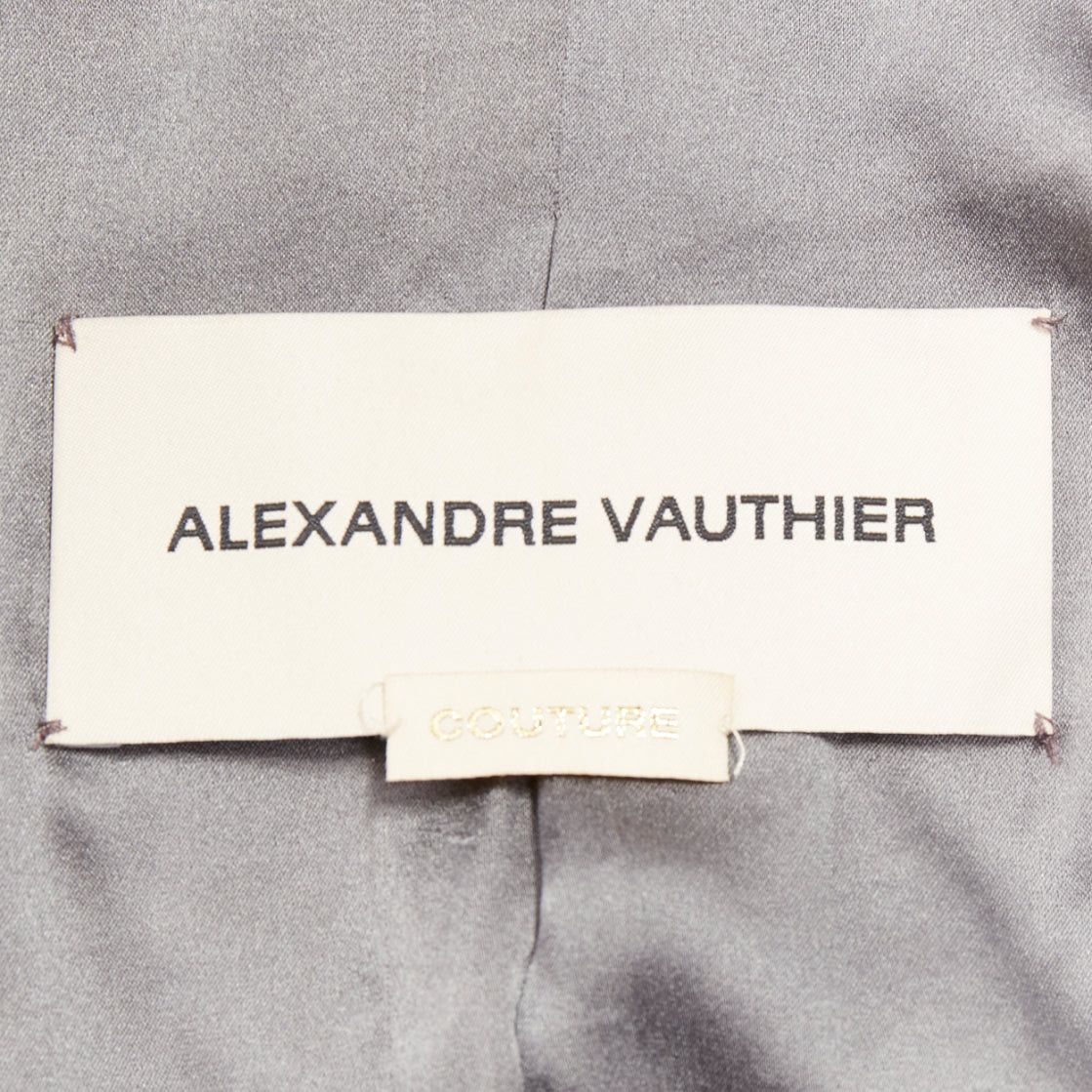Alexandre Vauthier ALEXANDRE VAUTHIER COUTURE grey wooly peak lapel single breasted blazer jacket Size S / US 4 / IT 40 - 8 Thumbnail