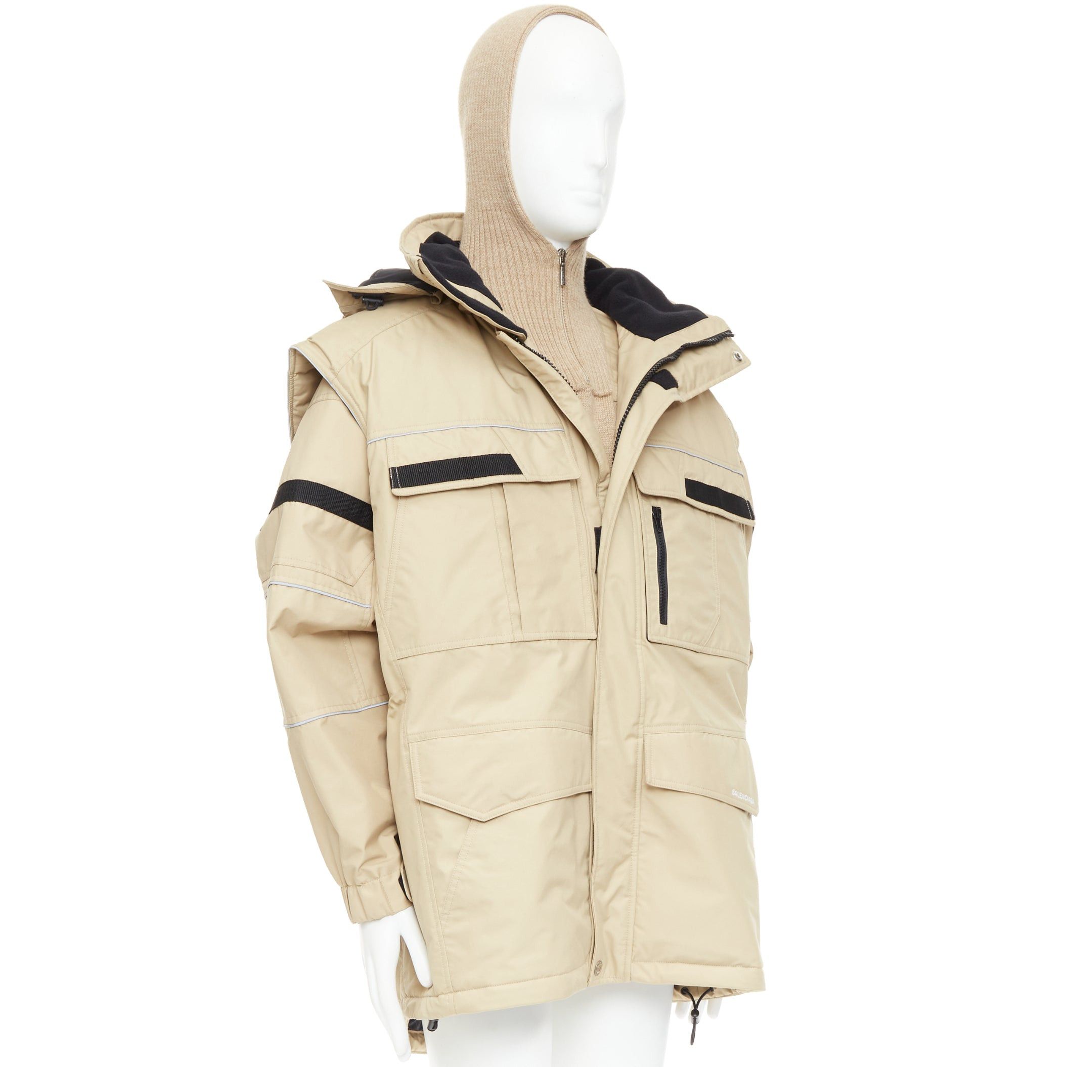 Balenciaga BALENCIAGA Demna 2018 Runway Twinset oversized convertible parka coat FR46 XS Size XS / US 0-2 / IT 36-38 - 3 Thumbnail