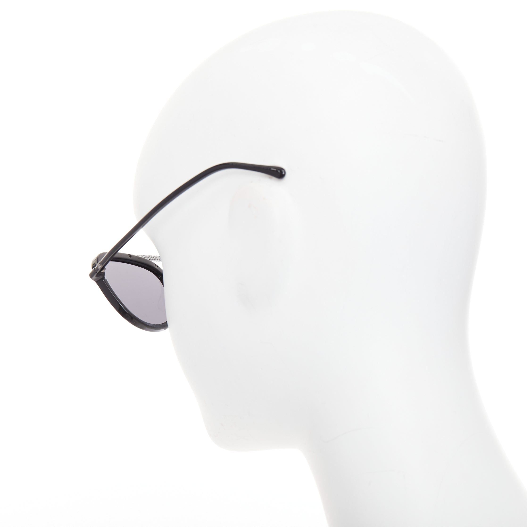 Chanel CHANEL 5381A black acetate silver brow bar aviator pilot sunglasses Size ONE SIZE - 5 Thumbnail