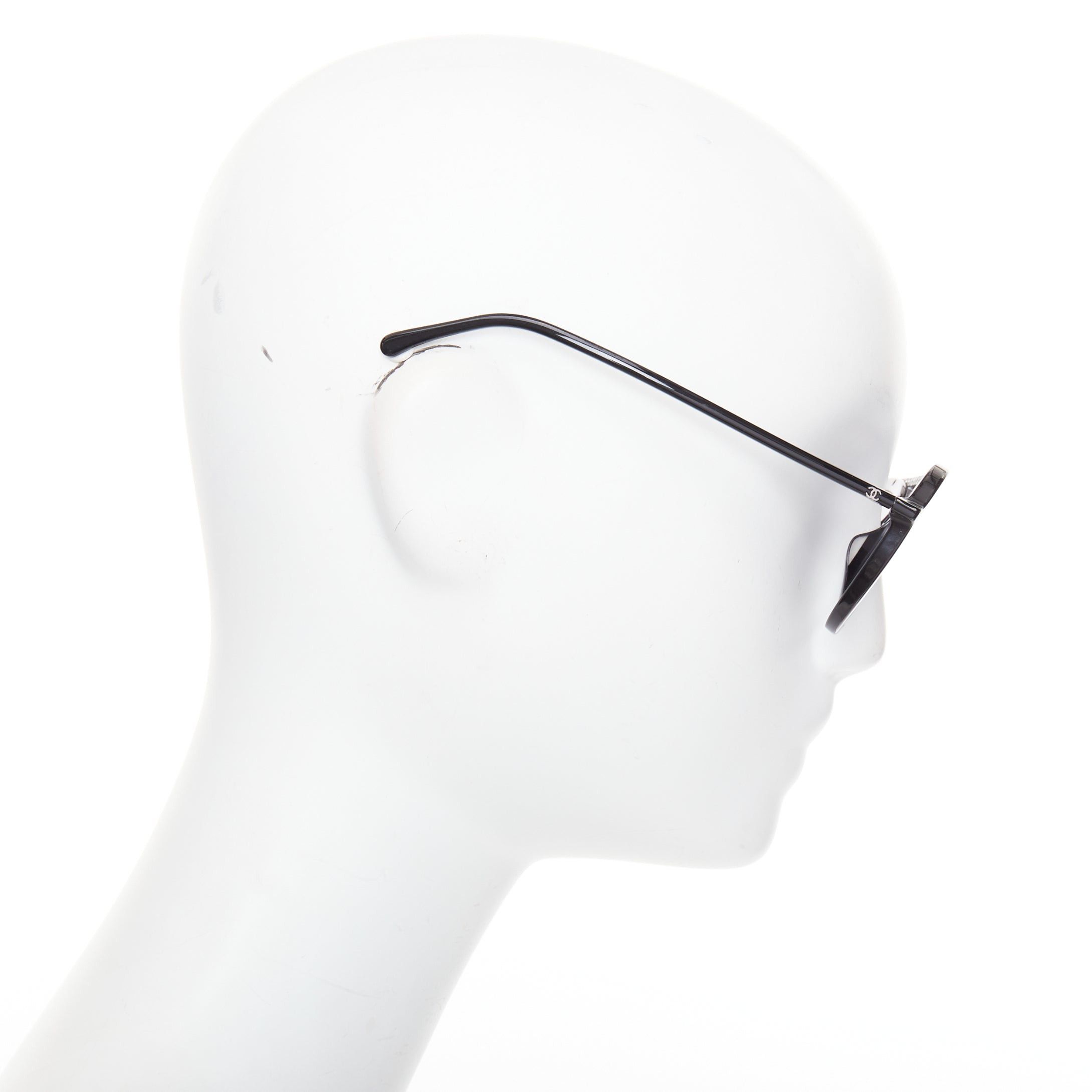 Chanel CHANEL 5381A black acetate silver brow bar aviator pilot sunglasses Size ONE SIZE - 4 Thumbnail