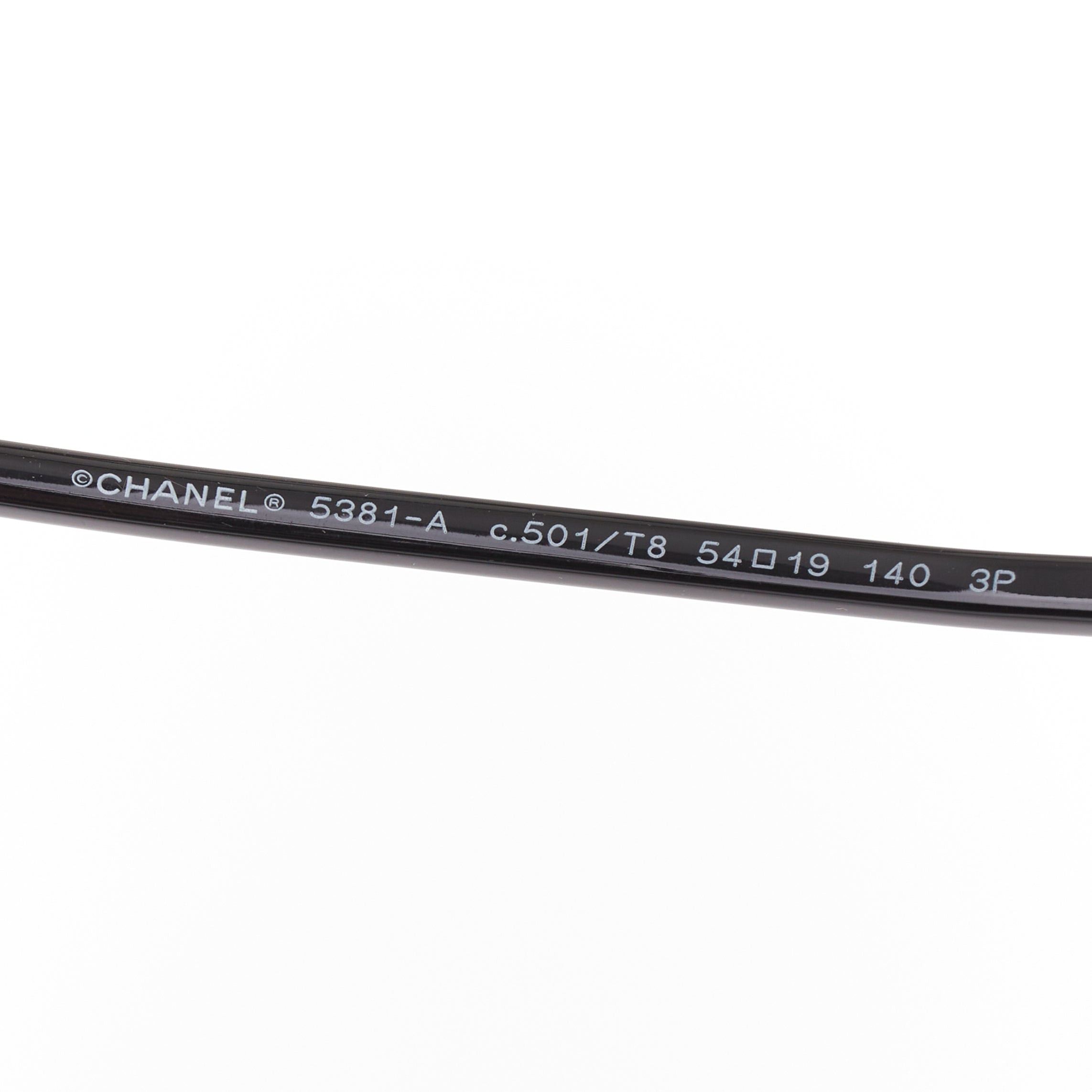Chanel CHANEL 5381A black acetate silver brow bar aviator pilot sunglasses Size ONE SIZE - 9 Thumbnail