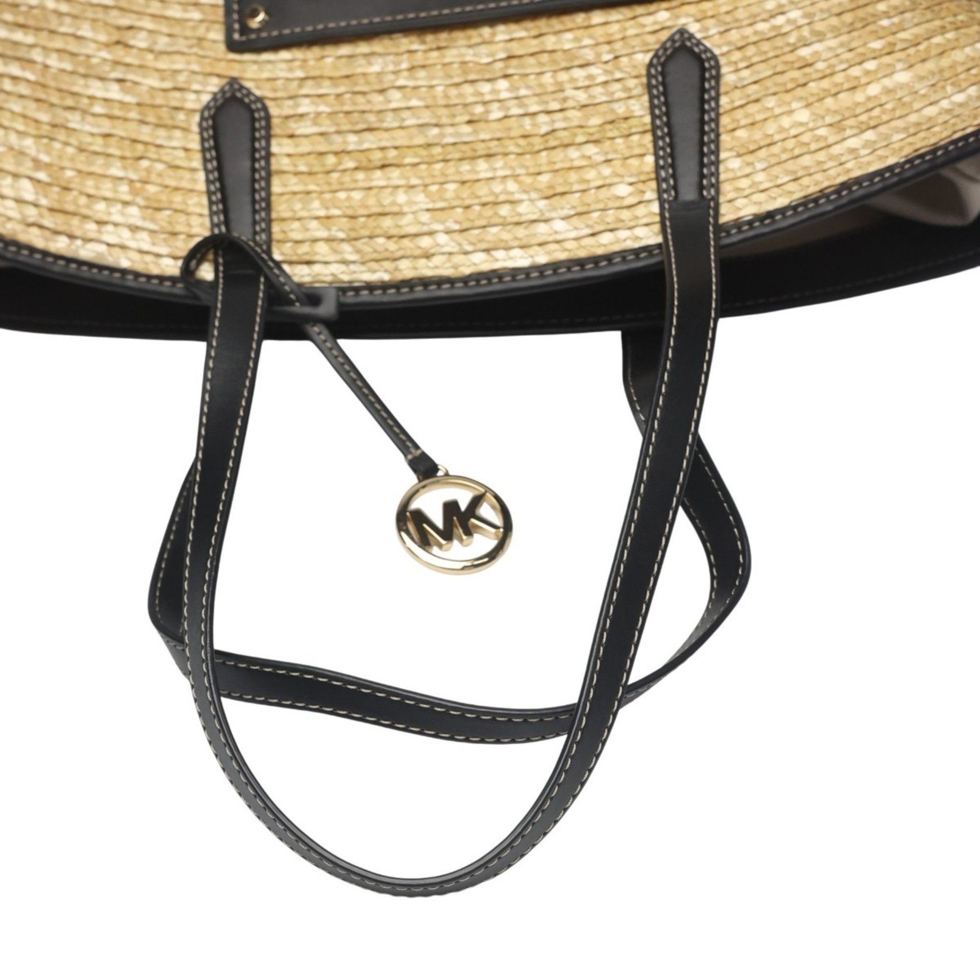Michael Kors Michael Kors Kimber Canvas Handbag, Basket Bag, 35T2G7KT71, Ivory and Black Size ONE SIZE - 12 Thumbnail