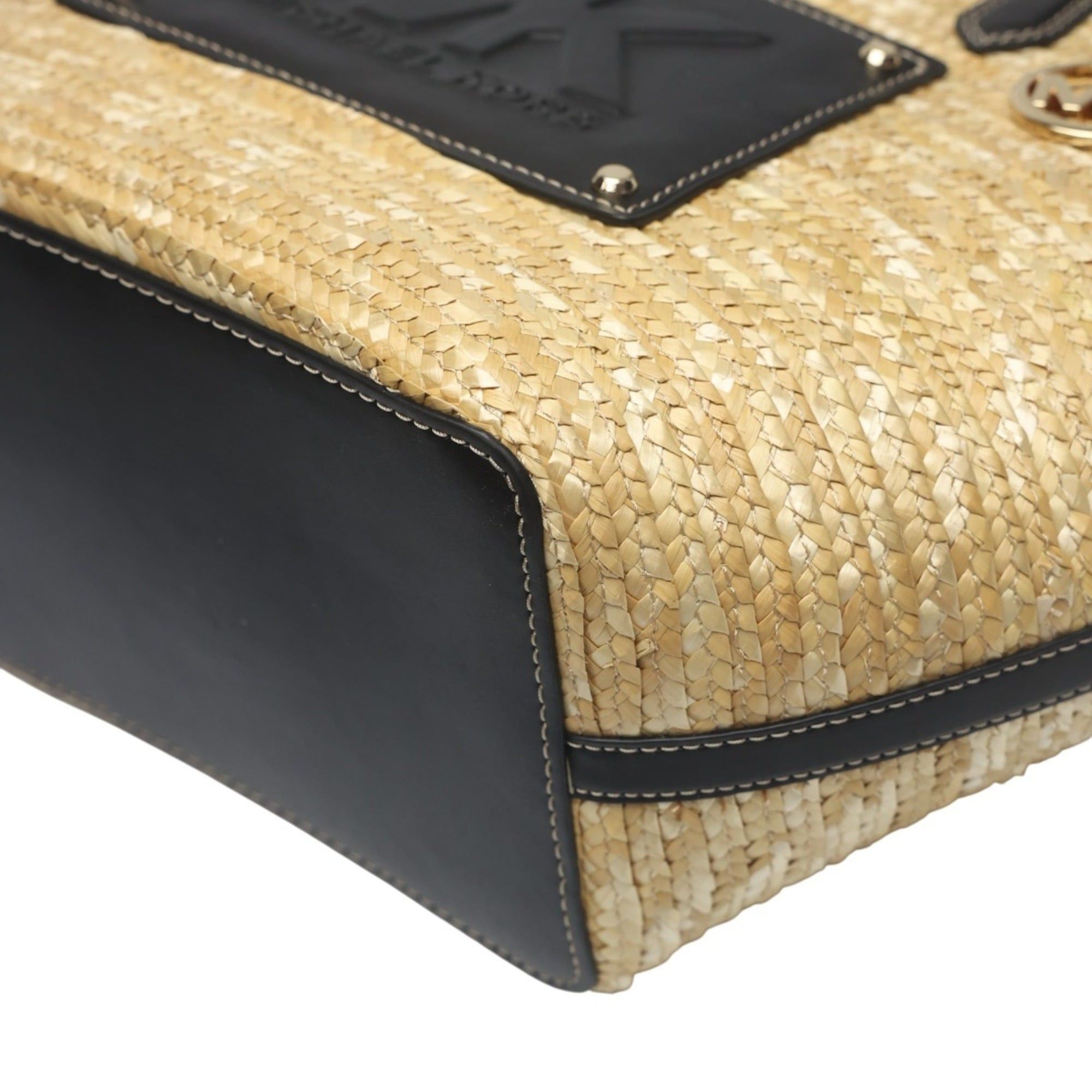 Michael Kors Michael Kors Kimber Canvas Handbag, Basket Bag, 35T2G7KT71, Ivory and Black Size ONE SIZE - 7 Thumbnail