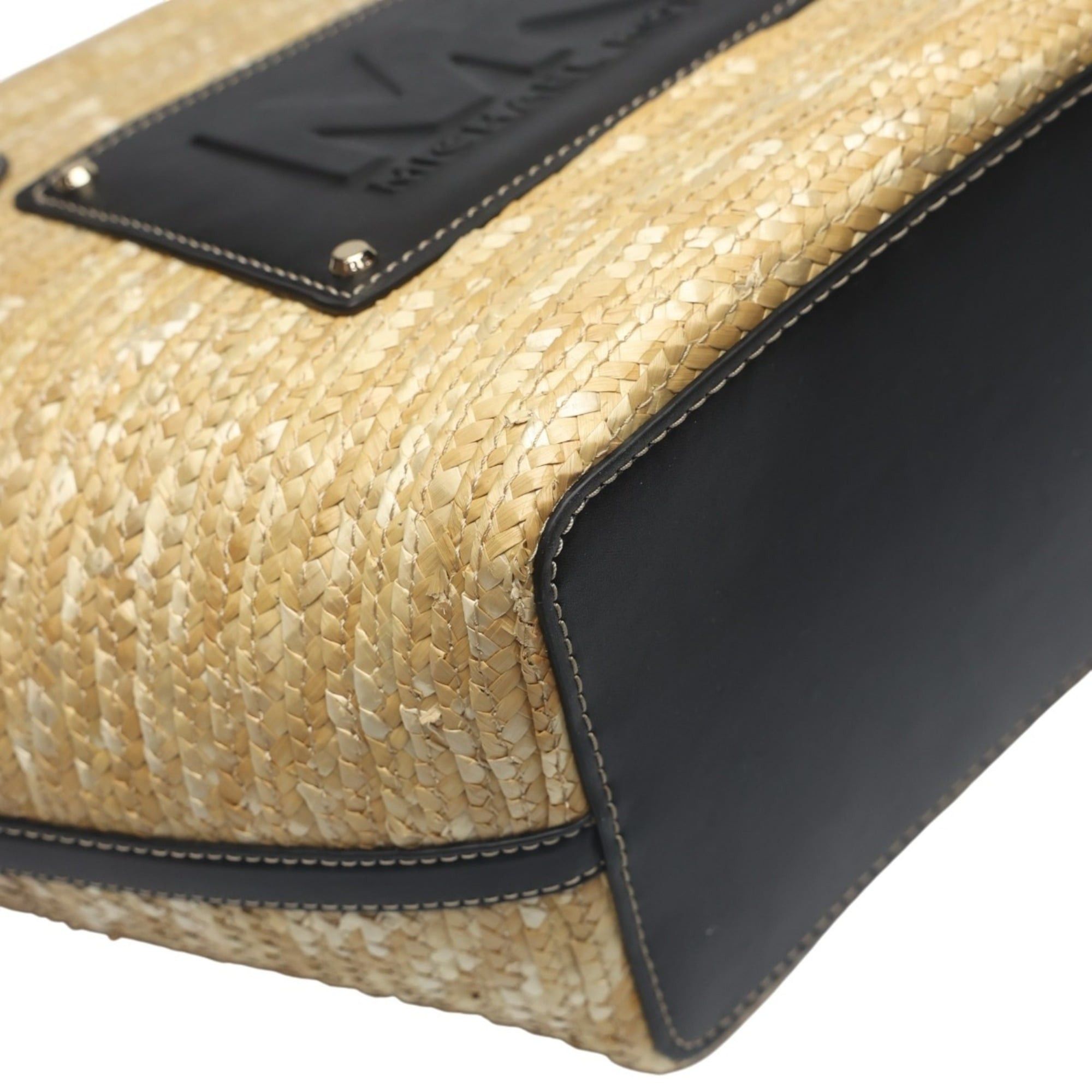 Michael Kors Michael Kors Kimber Canvas Handbag, Basket Bag, 35T2G7KT71, Ivory and Black Size ONE SIZE - 6 Thumbnail