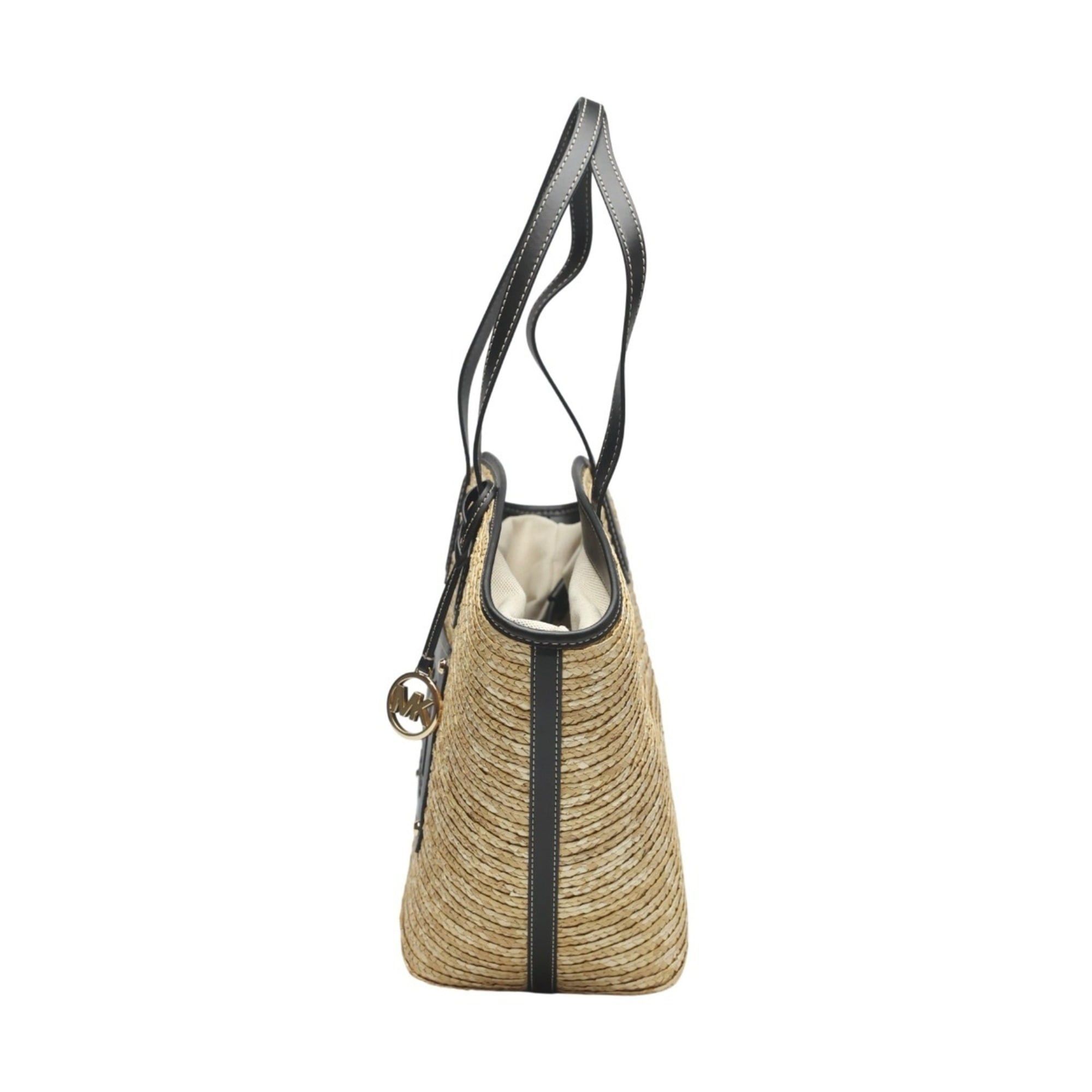 Michael Kors Michael Kors Kimber Canvas Handbag, Basket Bag, 35T2G7KT71, Ivory and Black Size ONE SIZE - 4 Thumbnail