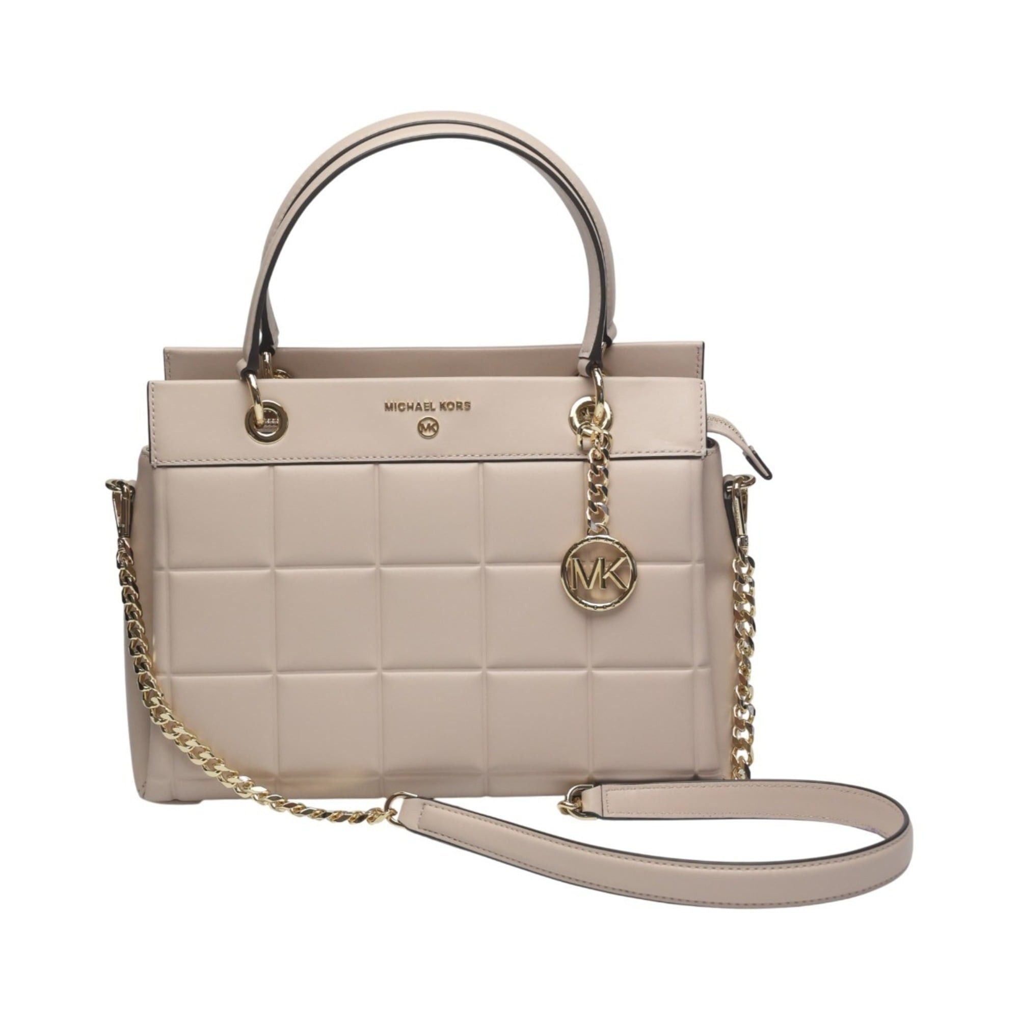Michael Kors Michael Kors Quilted Leather Shoulder Bag, 30FIGUSS6L, Pink Beige Size ONE SIZE - 2 Thumbnail