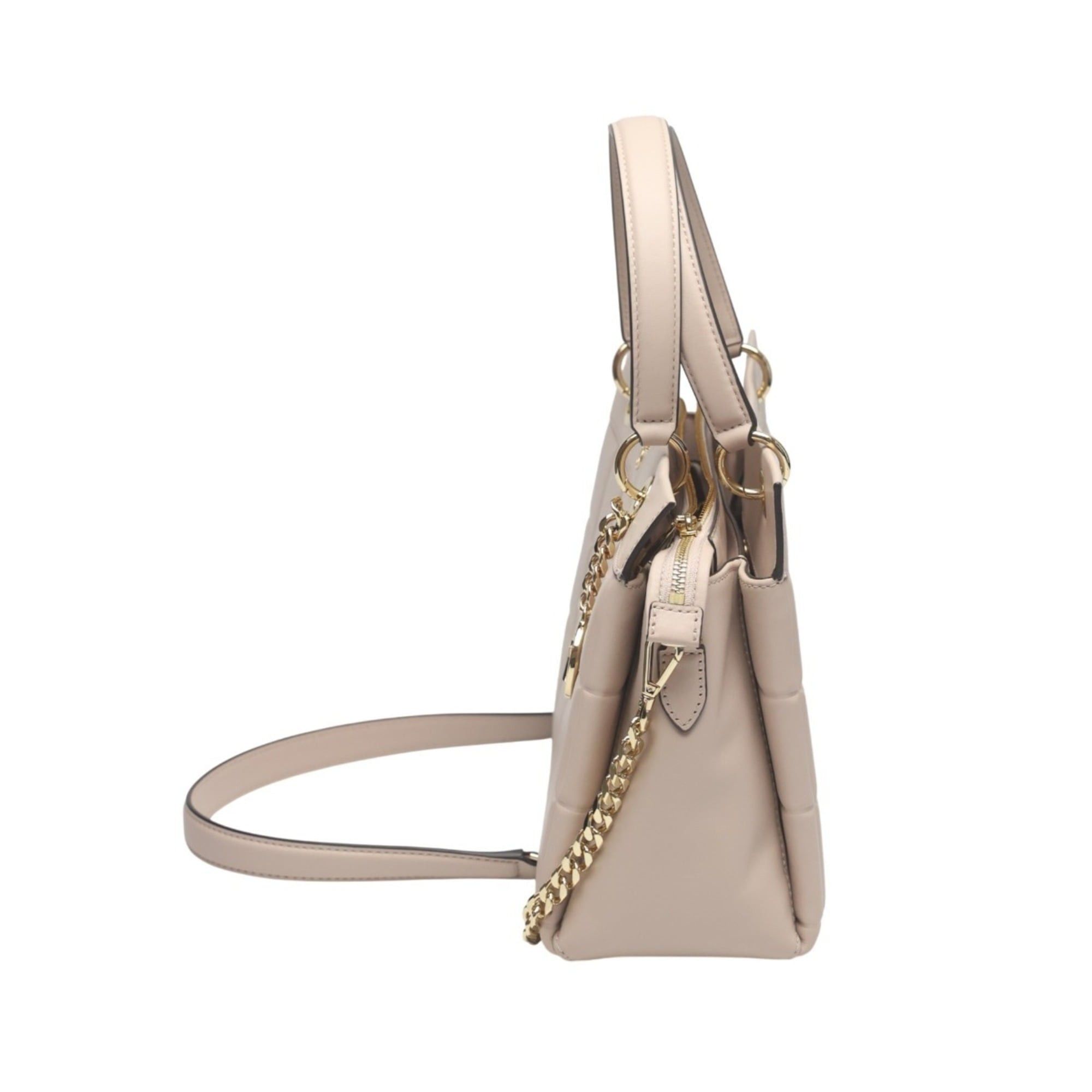 Michael Kors Michael Kors Quilted Leather Shoulder Bag, 30FIGUSS6L, Pink Beige Size ONE SIZE - 5 Thumbnail