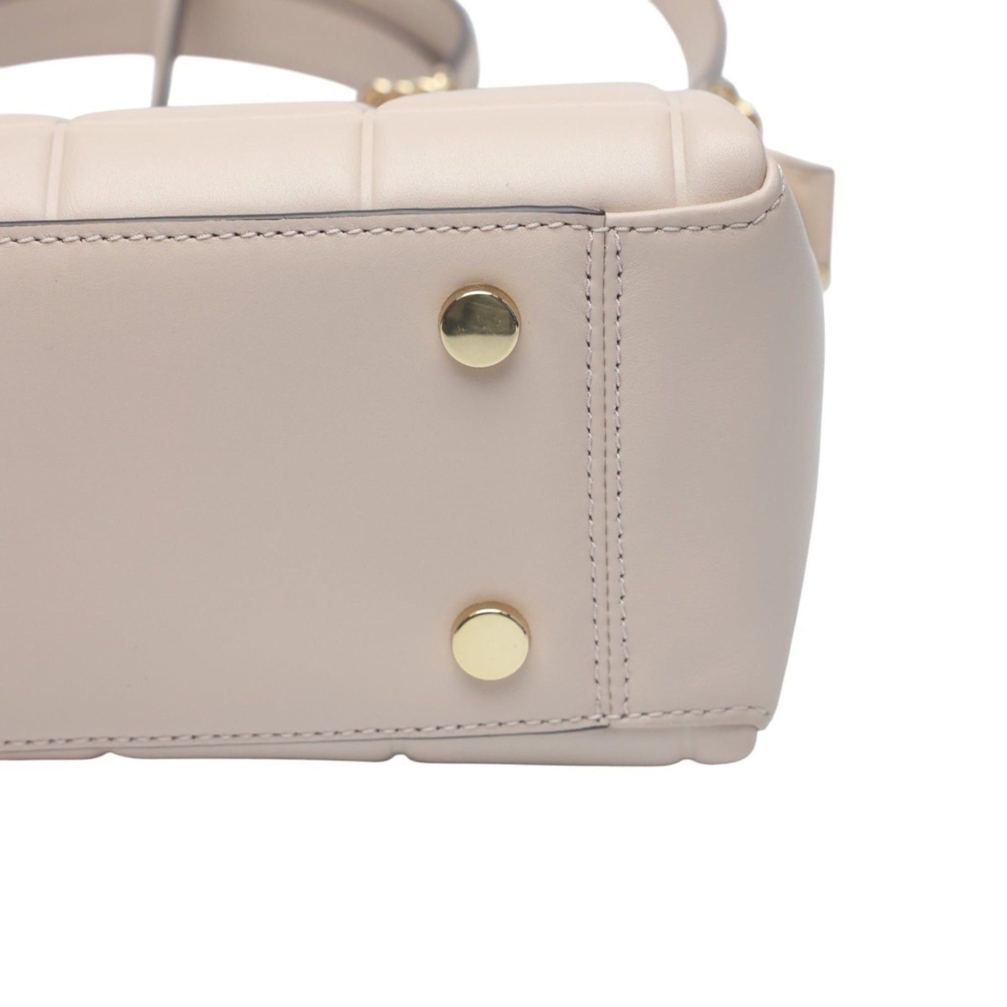 Michael Kors Michael Kors Quilted Leather Shoulder Bag, 30FIGUSS6L, Pink Beige Size ONE SIZE - 7 Thumbnail
