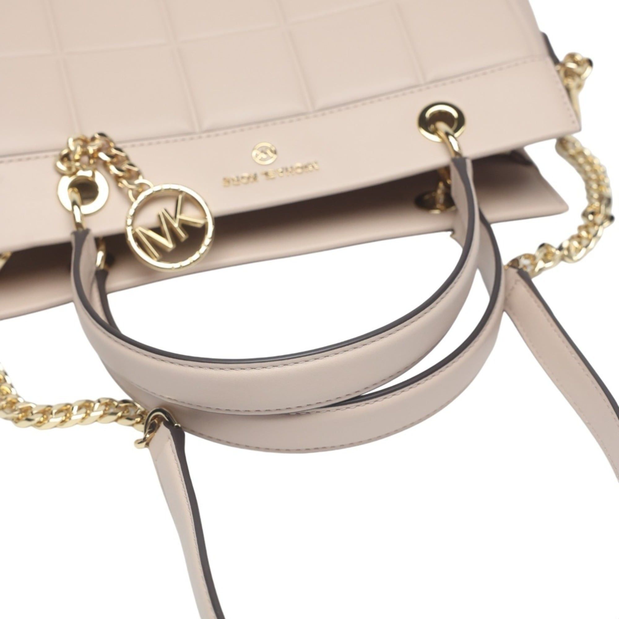 Michael Kors Michael Kors Quilted Leather Shoulder Bag, 30FIGUSS6L, Pink Beige Size ONE SIZE - 10 Thumbnail