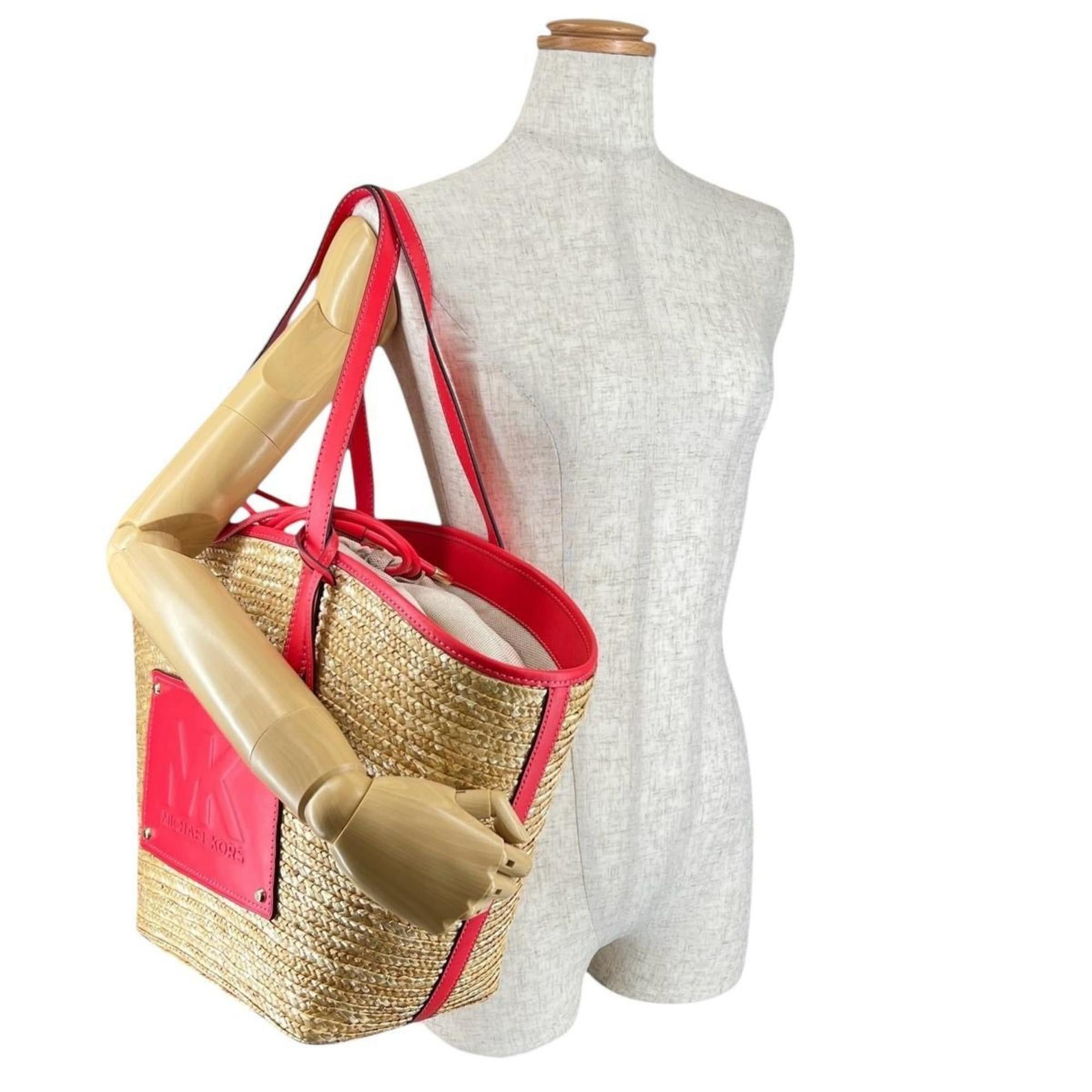 Michael Kors Michael Kors Kimber Canvas Basket Bag, Pink, 35T2G7KT71 Size ONE SIZE - 15 Thumbnail