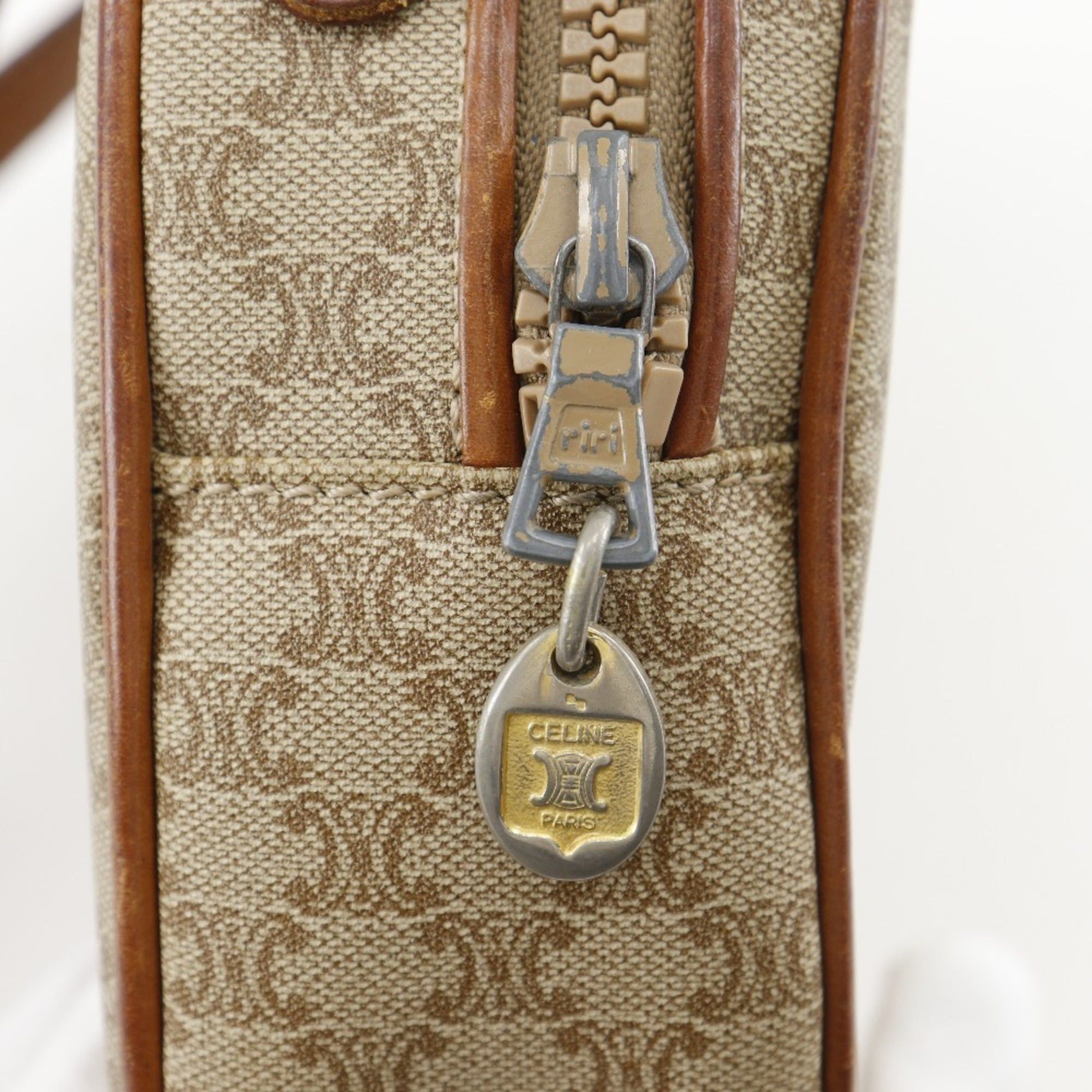 Celine Celine Old Shoulder Bag Macadam Vintage PVC Beige Zipper Women's Size ONE SIZE - 10 Thumbnail