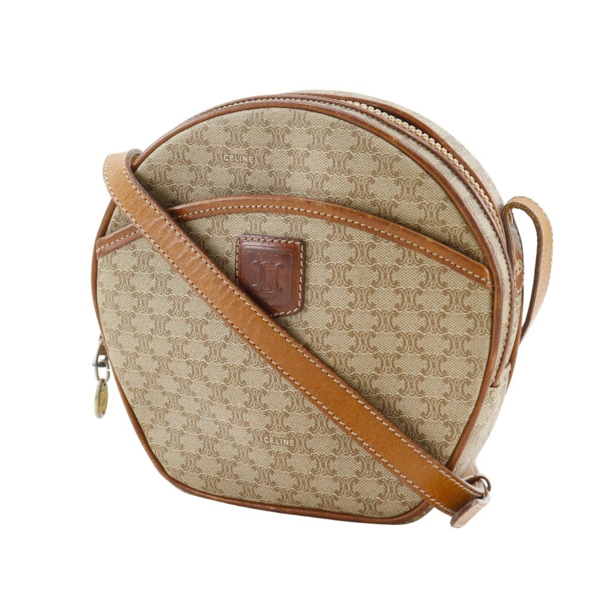 Celine Celine Old Shoulder Bag Macadam Vintage PVC Beige Zipper Women's Size ONE SIZE - 2 Thumbnail