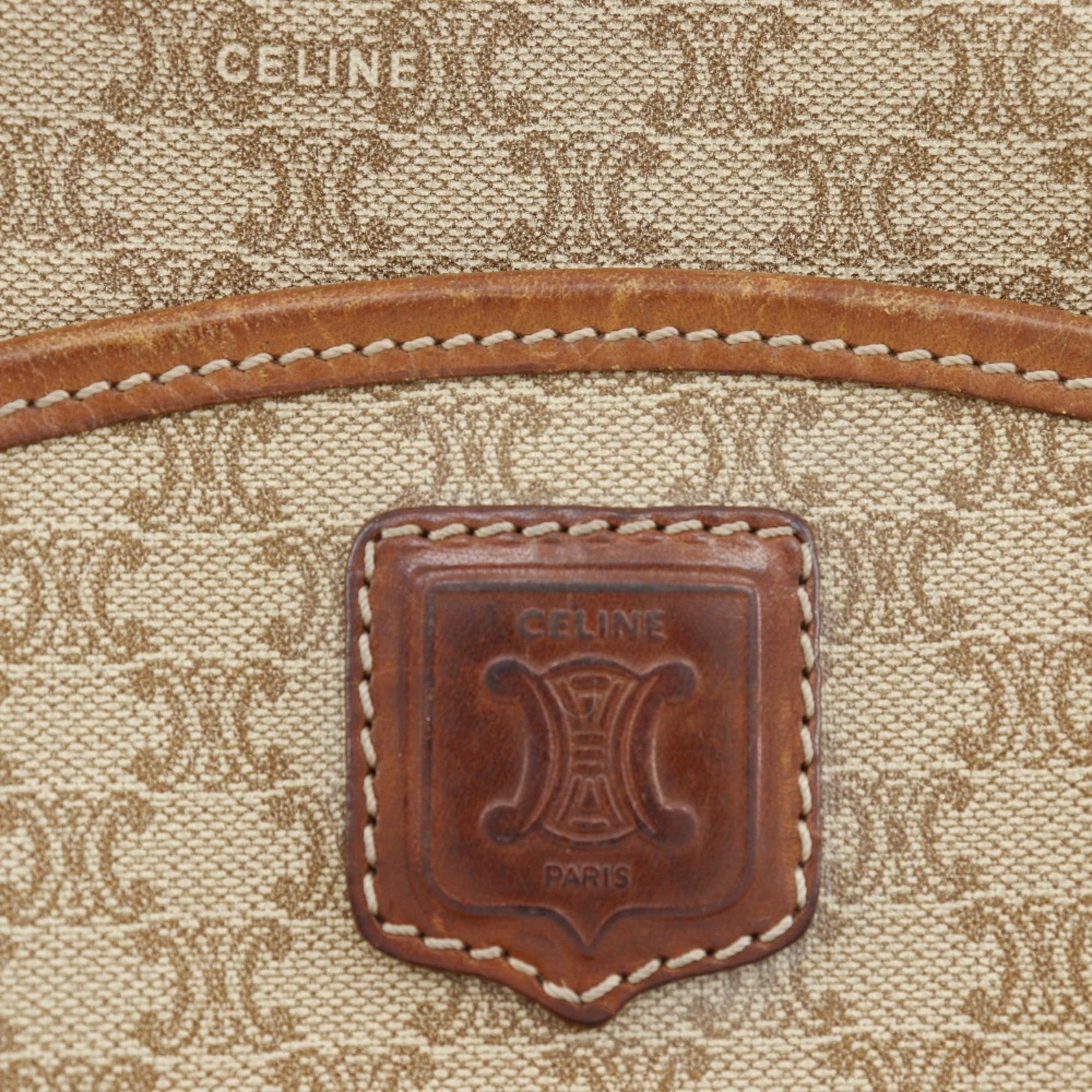 Celine Celine Old Shoulder Bag Macadam Vintage PVC Beige Zipper Women's Size ONE SIZE - 7 Thumbnail