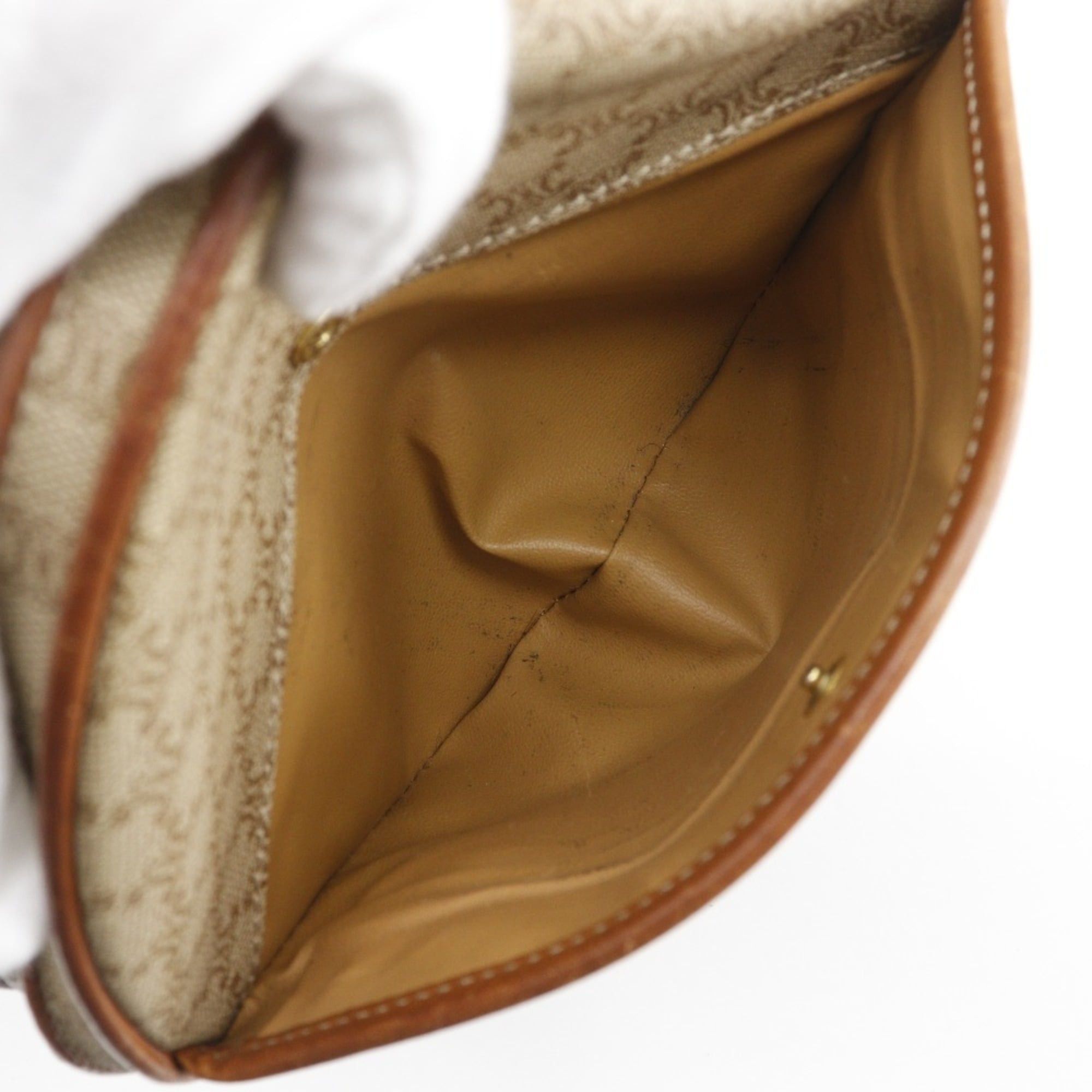 Celine Celine Old Shoulder Bag Macadam Vintage PVC Beige Zipper Women's Size ONE SIZE - 6 Thumbnail