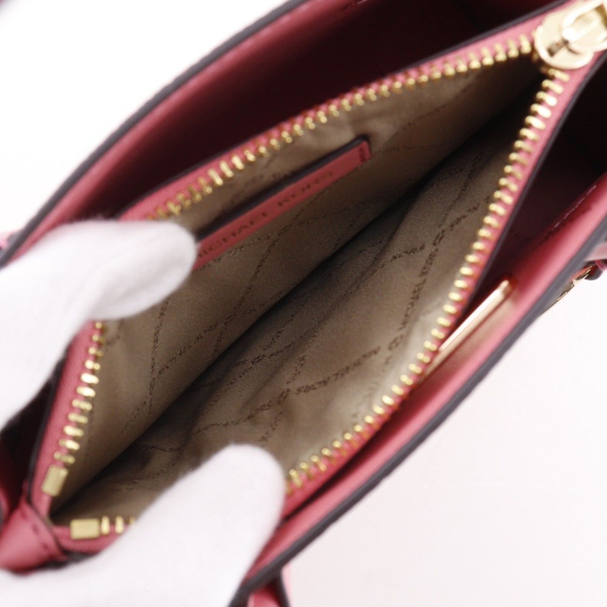 Michael Kors Michael Kors MERCER handbag, 2-way shoulder bag, 35S1GM9M2L, calfskin, pink, 2-way, open, MERCER, women's Size ONE SIZE - 10 Thumbnail