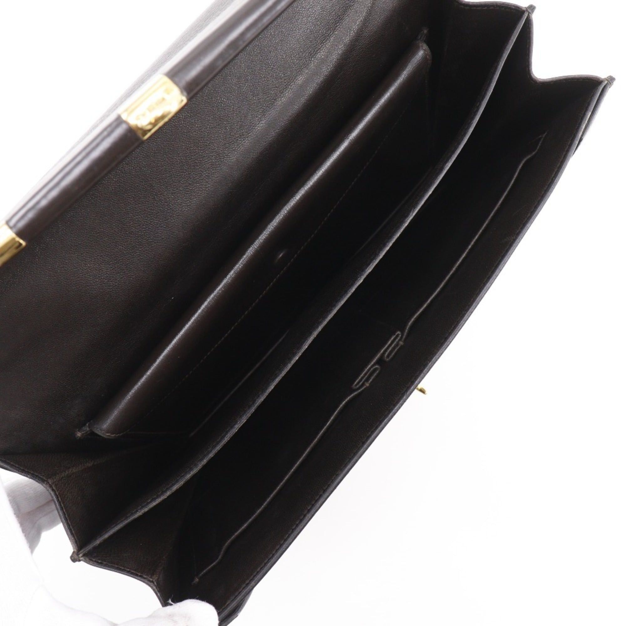 Hermes Hermes Paronniere Handbag Vintage Box Calf Brown XO A5 Flap Women's Size ONE SIZE - 6 Thumbnail