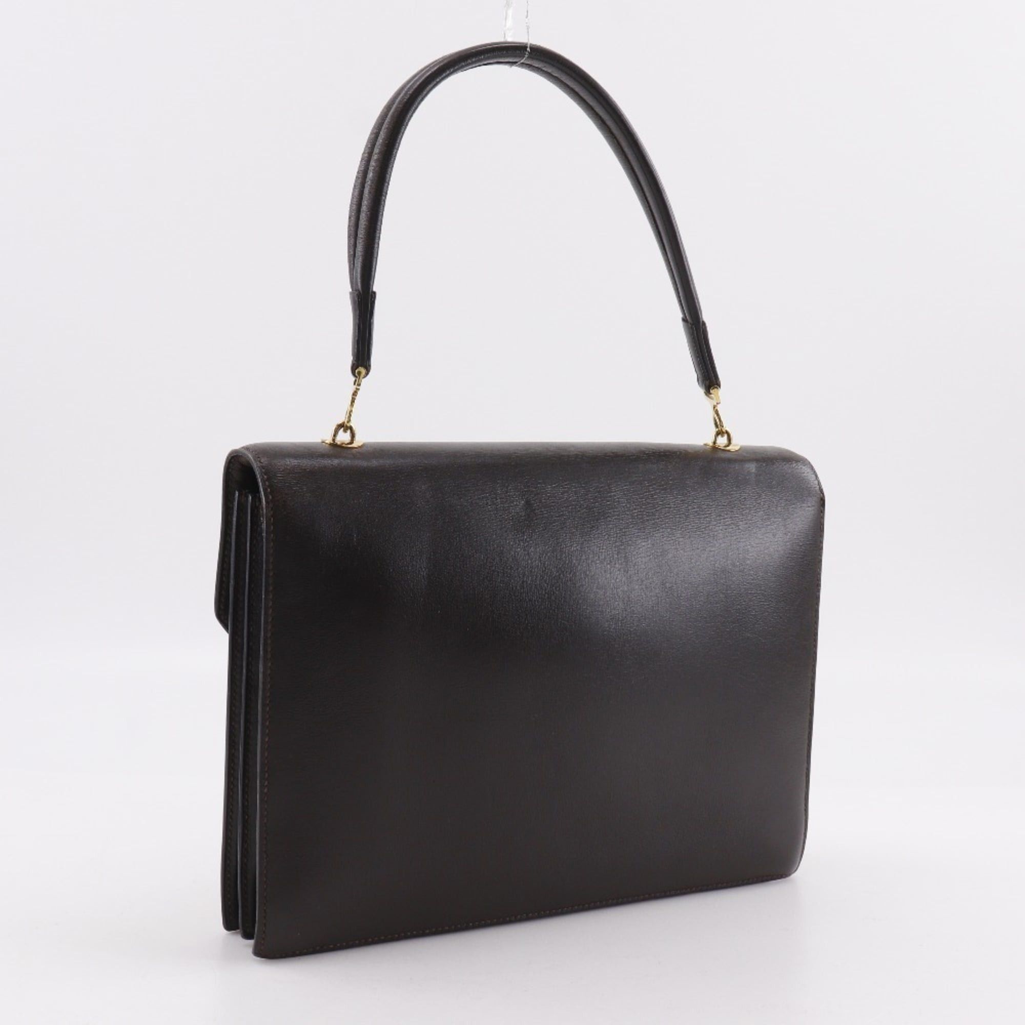 Hermes Hermes Paronniere Handbag Vintage Box Calf Brown XO A5 Flap Women's Size ONE SIZE - 3 Thumbnail