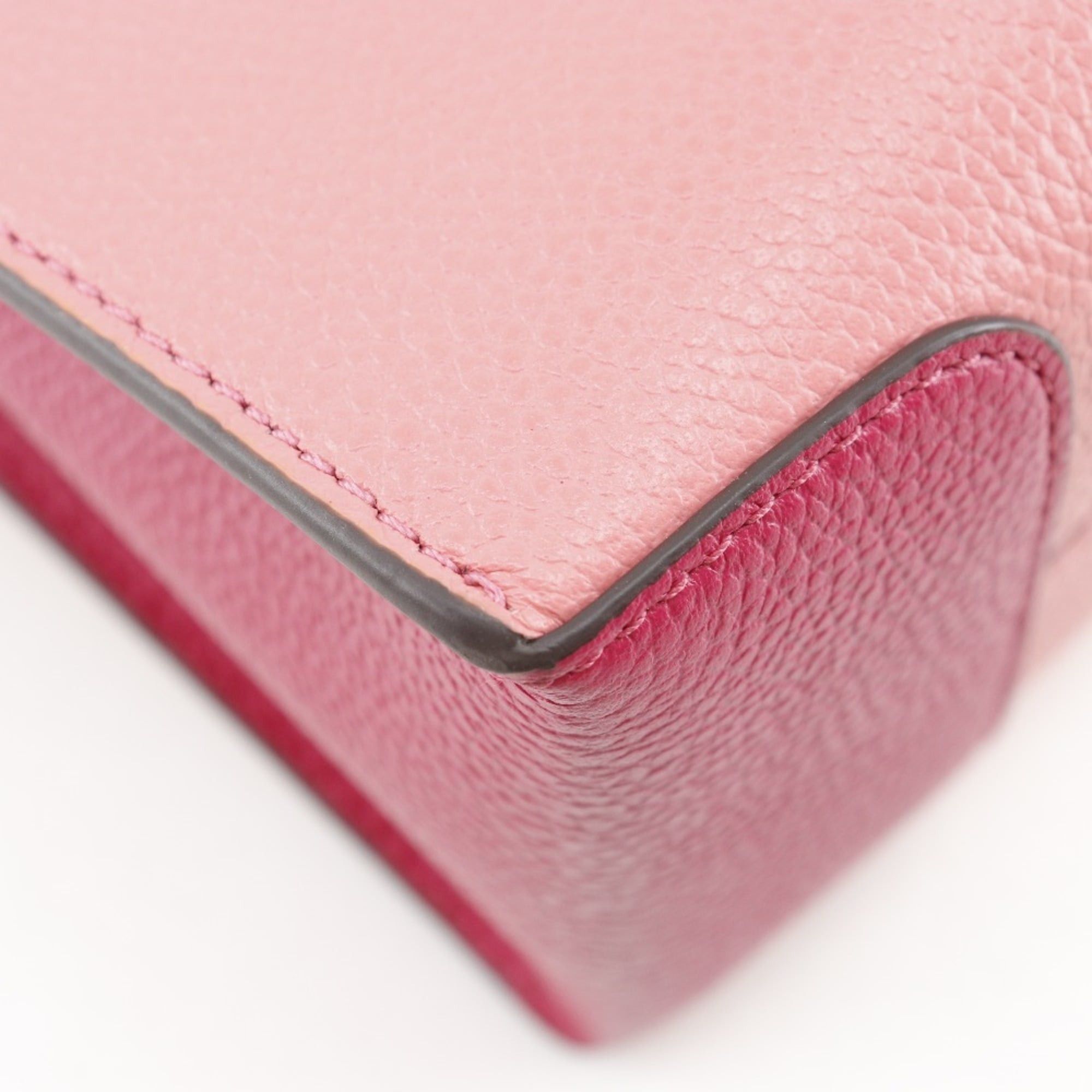 Michael Kors Michael Kors MERCER Handbag, 2-Way Shoulder Bag, 35S1GM9M2T, Leather, Pink/Red, 2-Way, A5 Size, Open, Women's Size ONE SIZE - 4 Thumbnail