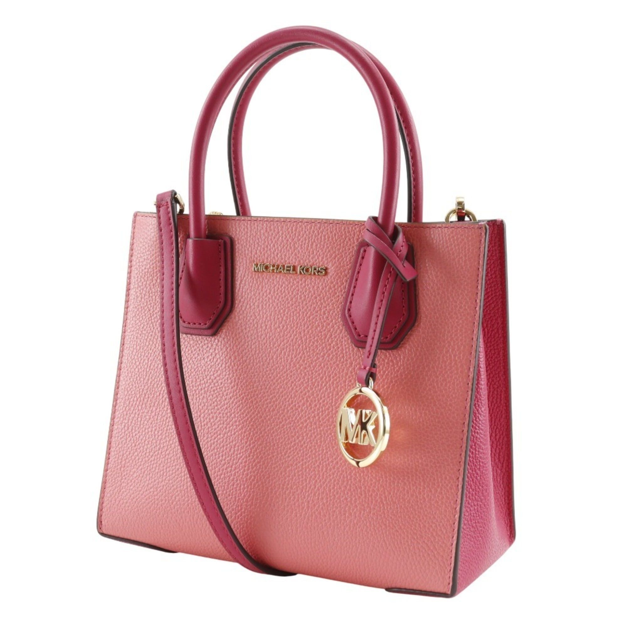 Michael Kors Michael Kors MERCER Handbag, 2-Way Shoulder Bag, 35S1GM9M2T, Leather, Pink/Red, 2-Way, A5 Size, Open, Women's Size ONE SIZE - 2 Thumbnail