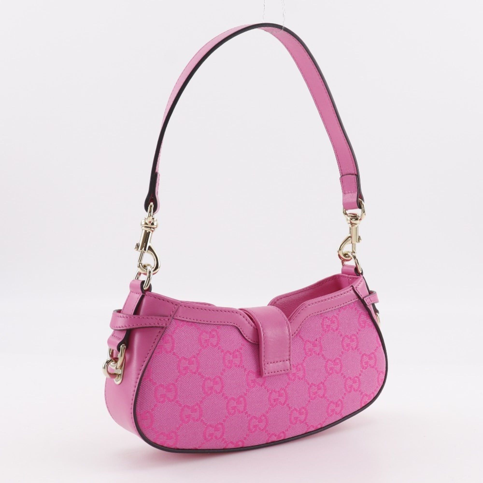 Gucci Gucci Moonside Mini Shoulder Bag 786035, GG Canvas, Pink, Zippered, Women's Size ONE SIZE - 3 Thumbnail
