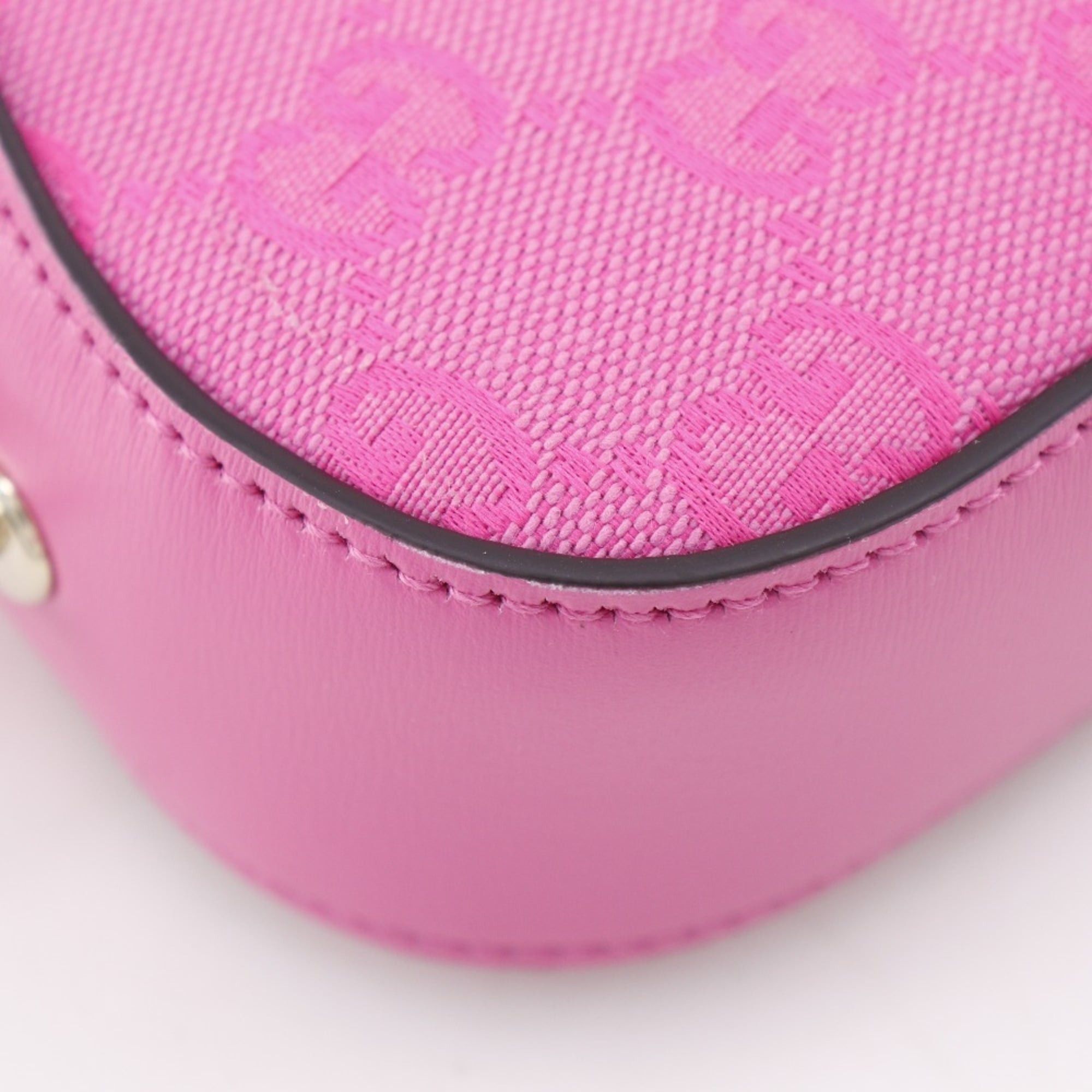 Gucci Gucci Moonside Mini Shoulder Bag 786035, GG Canvas, Pink, Zippered, Women's Size ONE SIZE - 4 Thumbnail