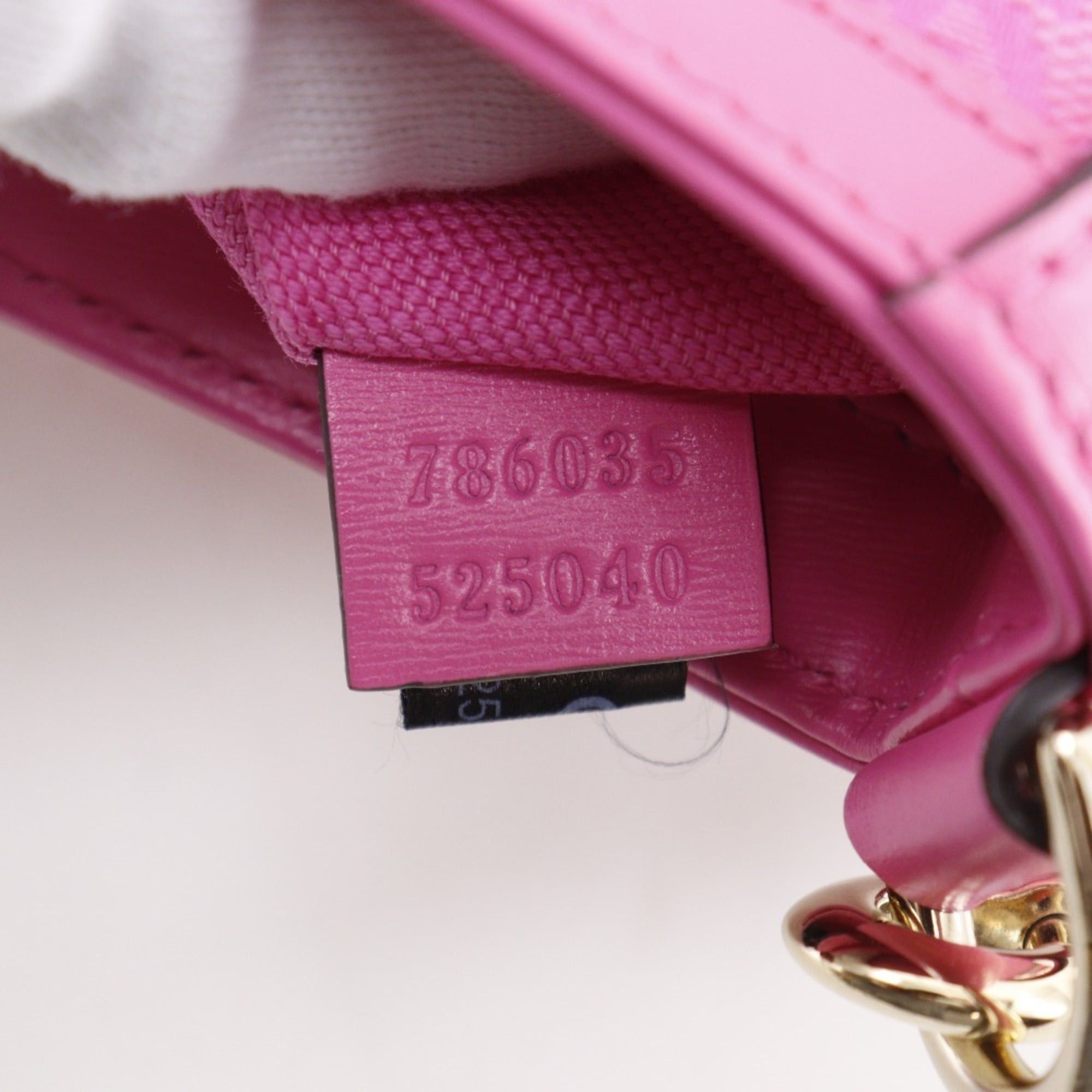 Gucci Gucci Moonside Mini Shoulder Bag 786035, GG Canvas, Pink, Zippered, Women's Size ONE SIZE - 10 Thumbnail
