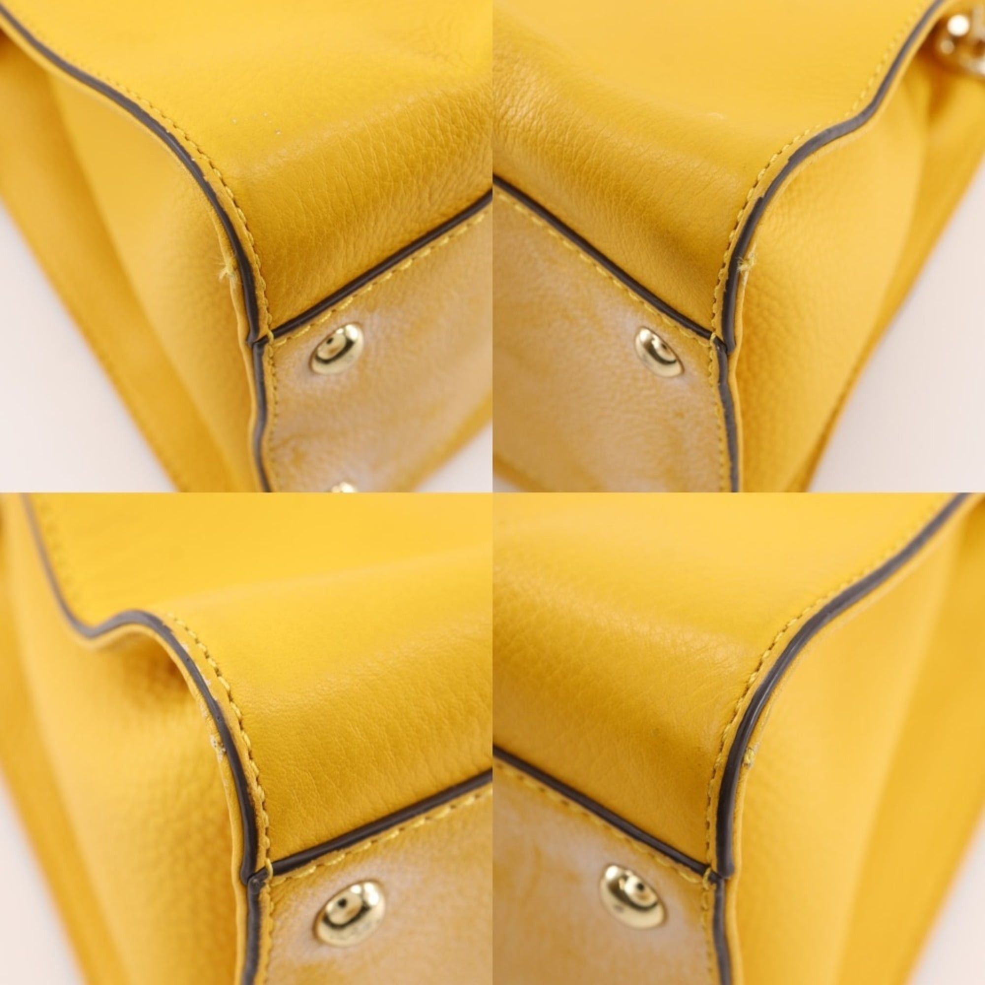 Michael Kors Michael Kors 2WAY Shoulder Handbag Leather Yellow 2way A4 Magnetic Type 2WAYShoulder Women's Size ONE SIZE - 4 Thumbnail