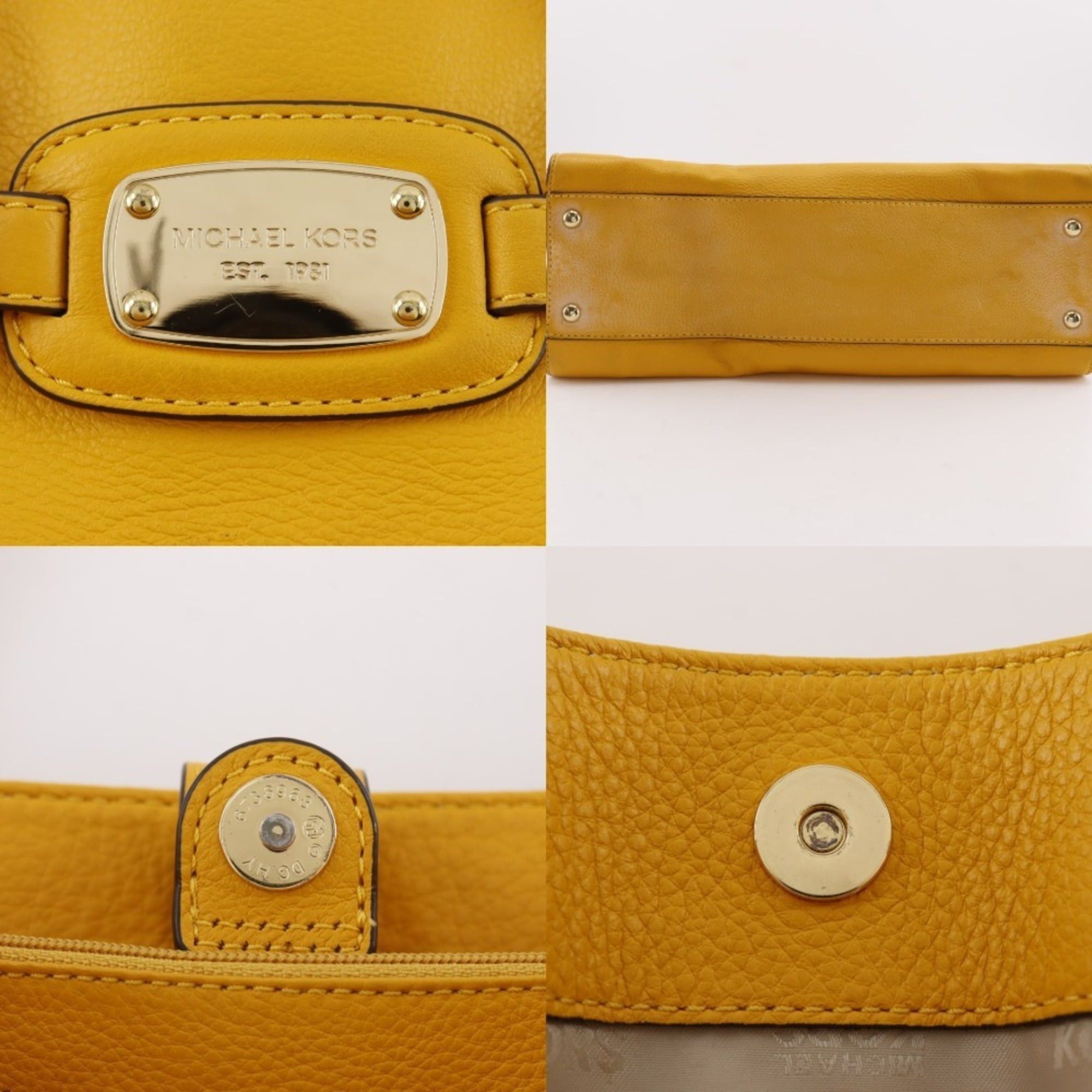 Michael Kors Michael Kors 2WAY Shoulder Handbag Leather Yellow 2way A4 Magnetic Type 2WAYShoulder Women's Size ONE SIZE - 16 Thumbnail