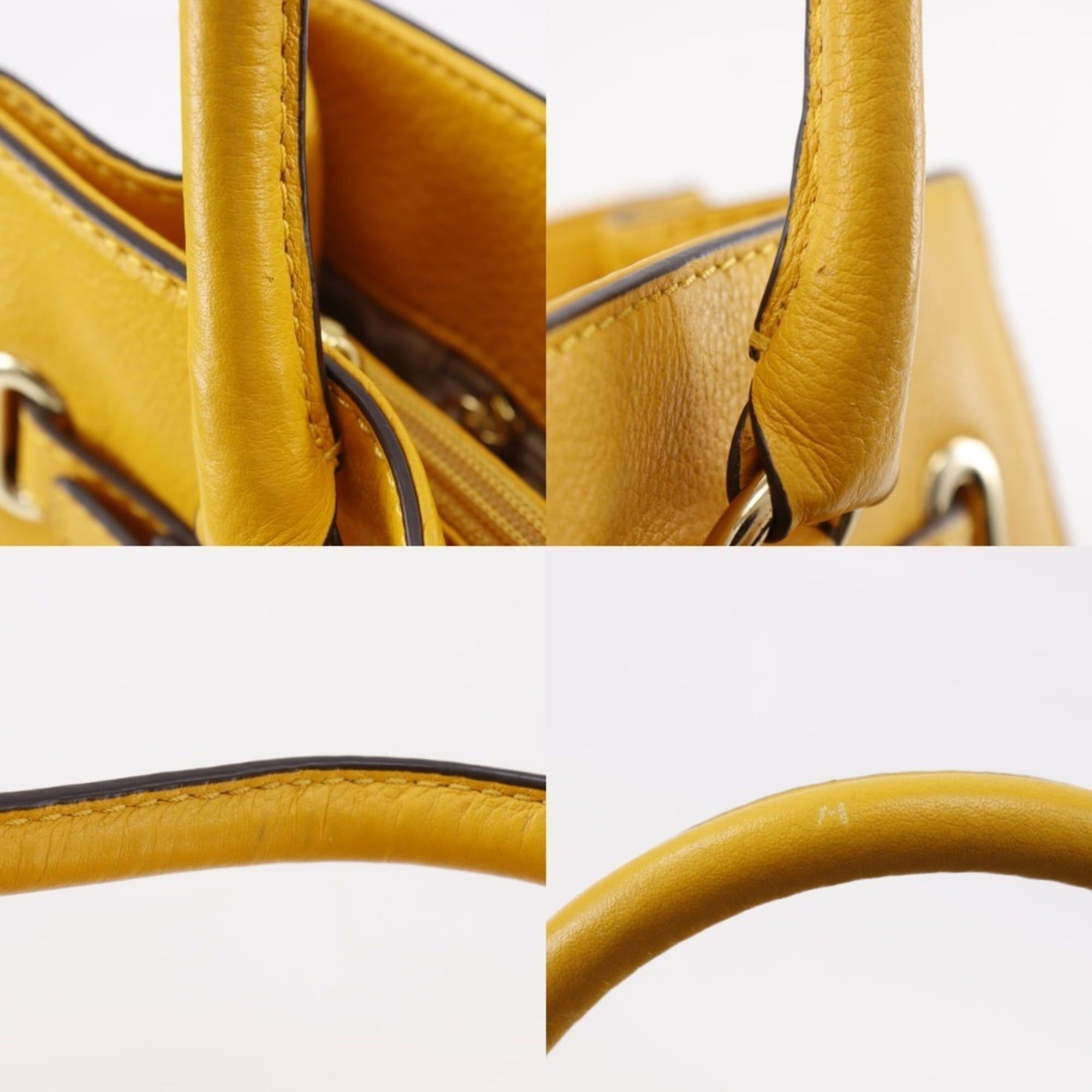 Michael Kors Michael Kors 2WAY Shoulder Handbag Leather Yellow 2way A4 Magnetic Type 2WAYShoulder Women's Size ONE SIZE - 15 Thumbnail